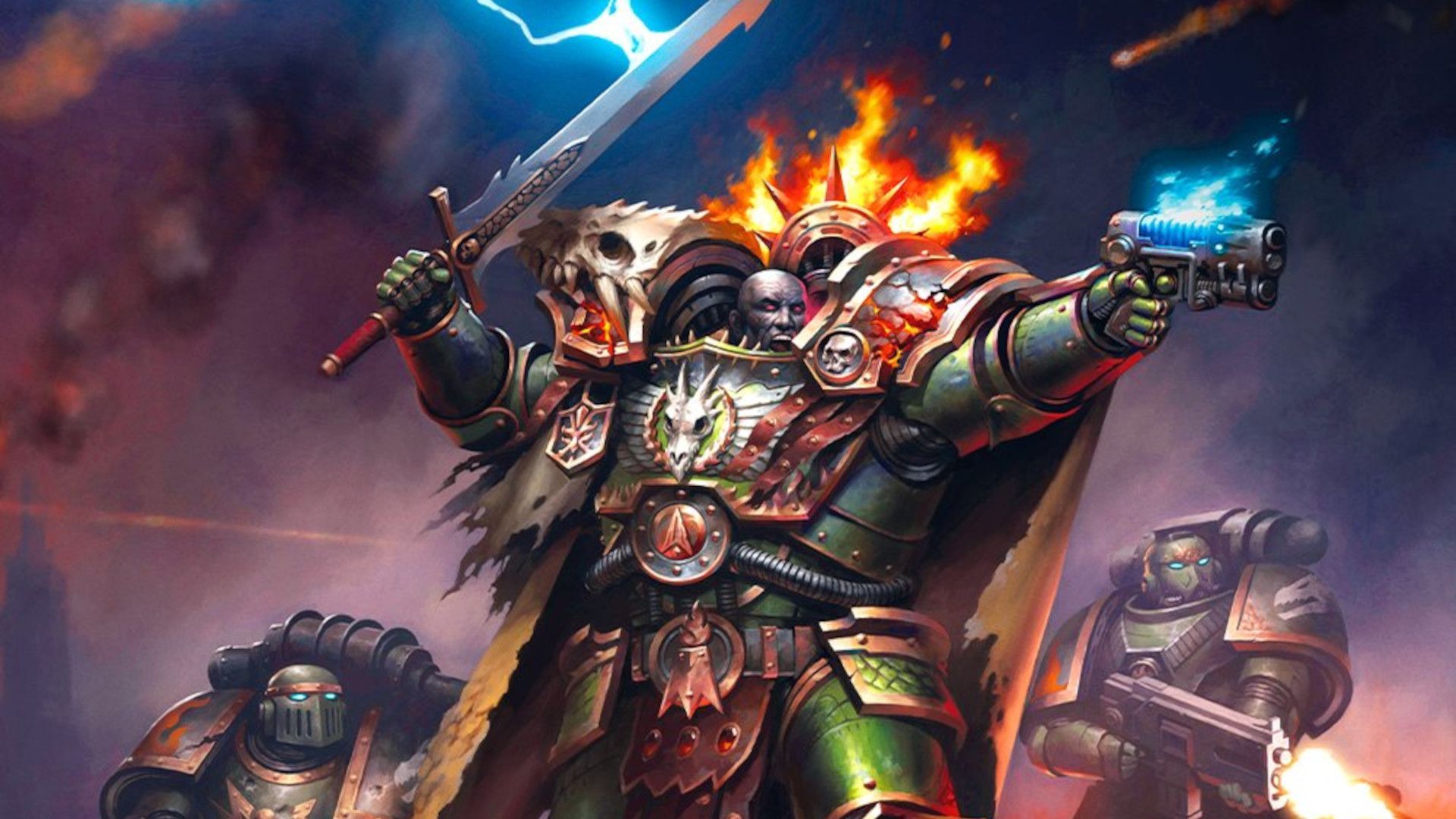 1920x1080 Warhammer 40k: World Eaters Khorne Berzerker with Eviscerator Chainsword
