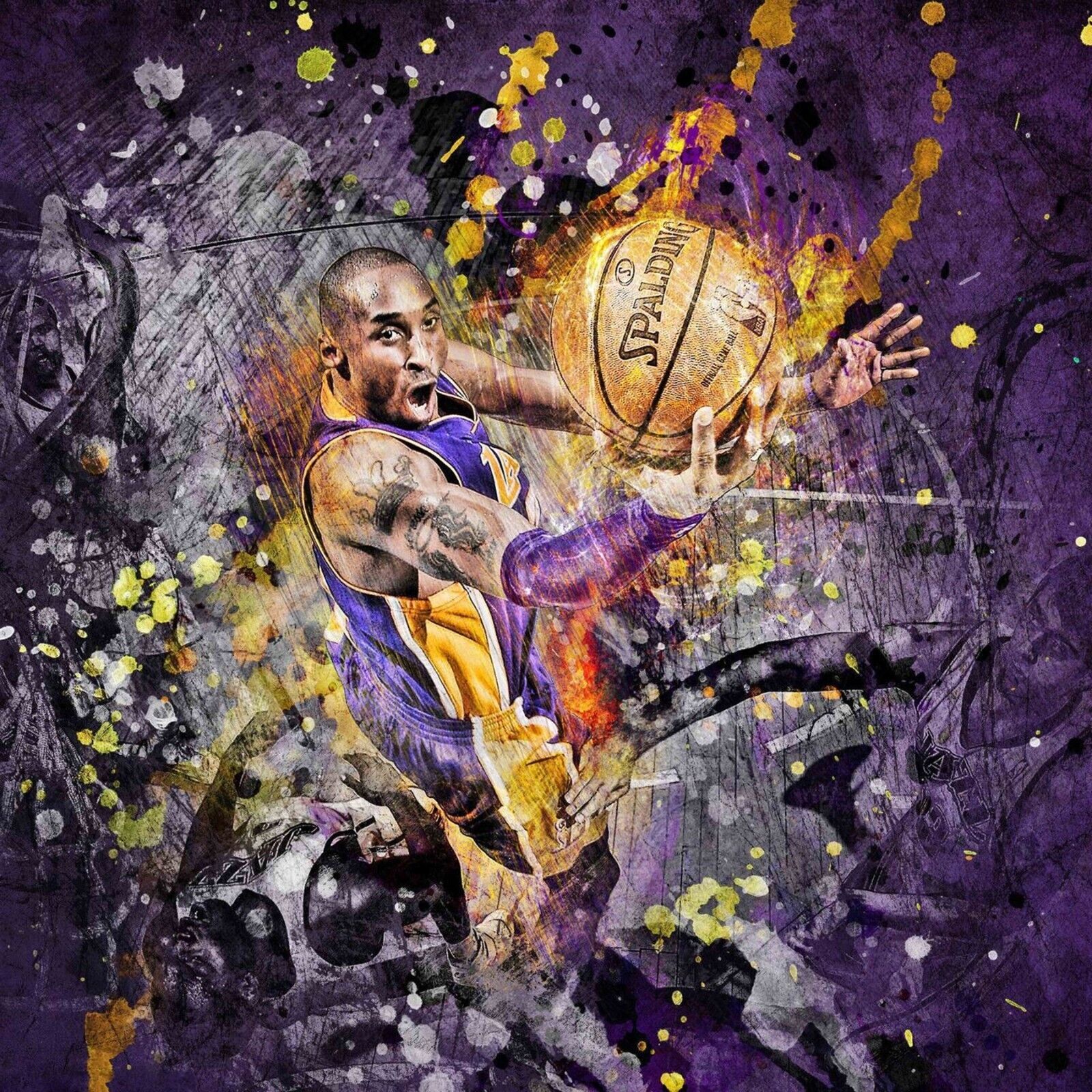 1600x1600 Wallpaper Kobey Basketball Wallpaper Kobe Bryant Purple Jersey Basketball Room Decor Kobe