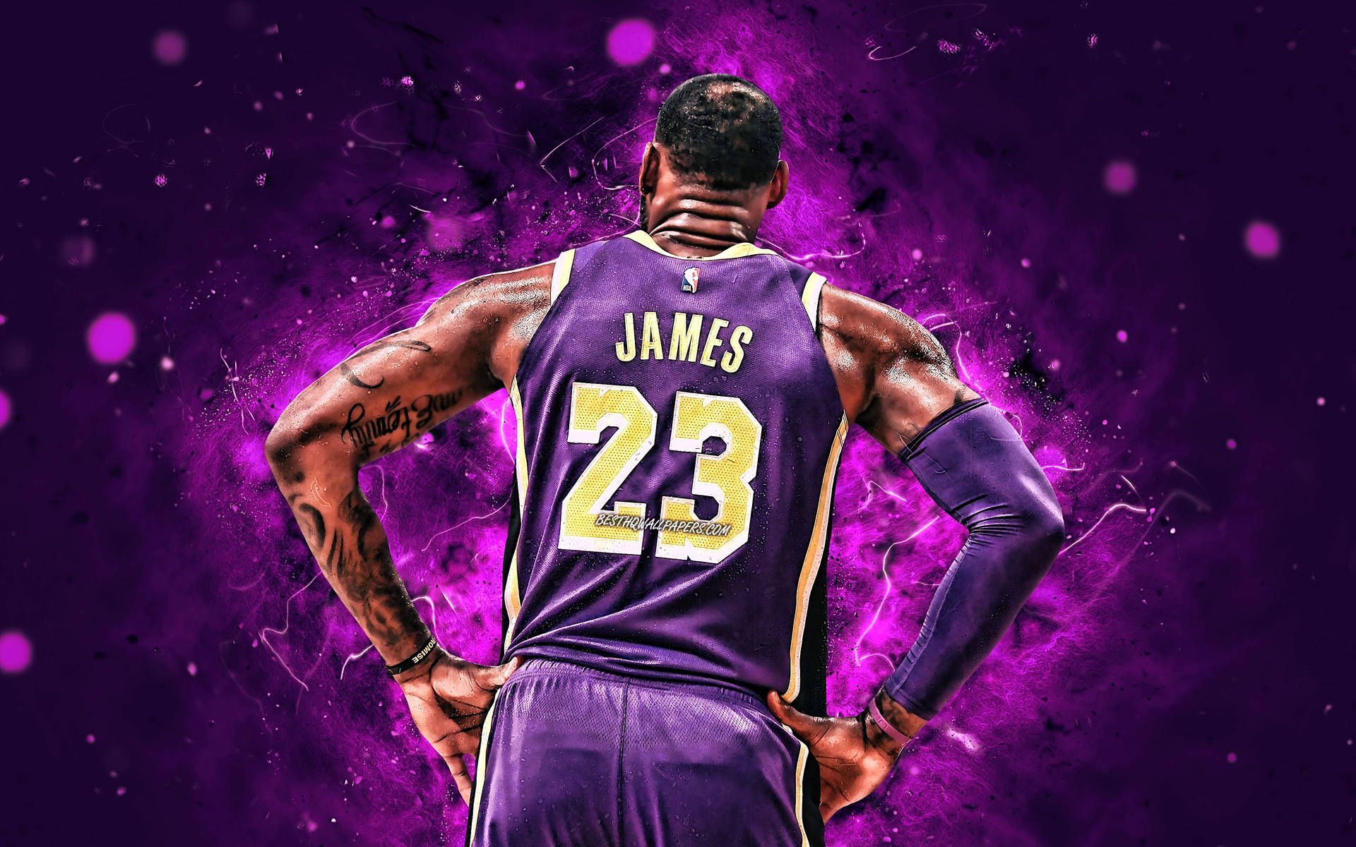1920x1200 Download Lebron Nba Purple Lakers Jersey Wallpaper
