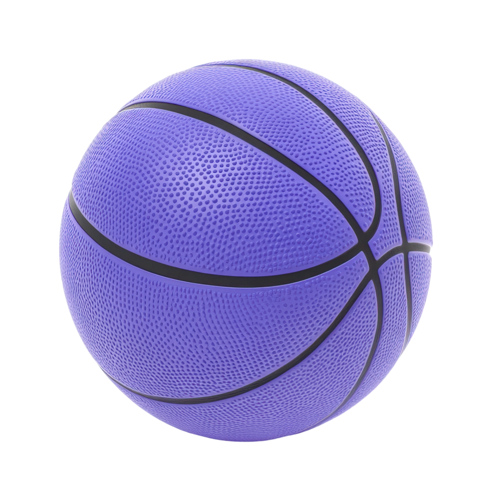 963x980 Purple basketball with textured surface and black stripes 60810019 PNG