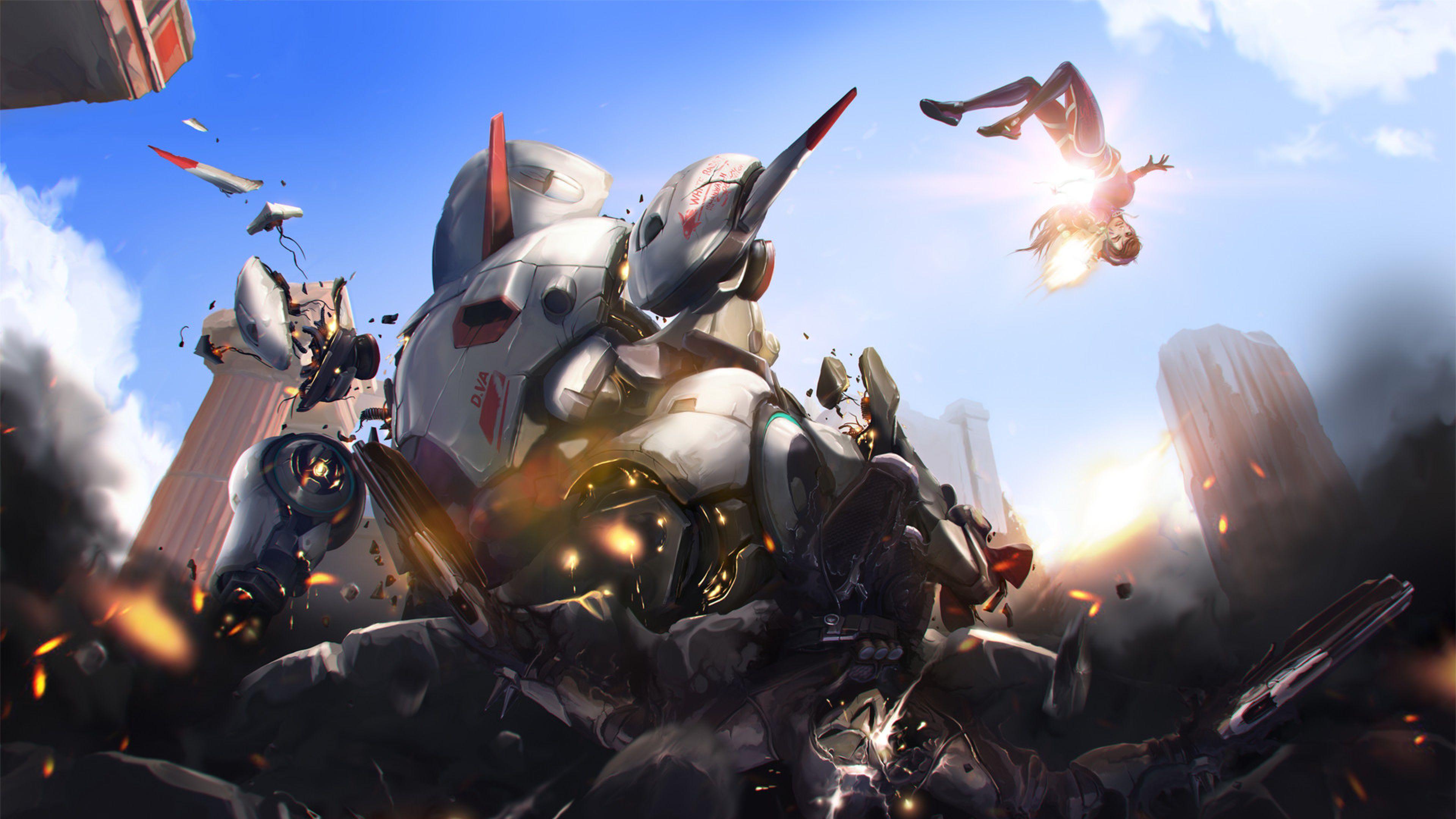 3840x2160 #Overwatch, #D.Va (Overwatch), #Reaper (Overwatch