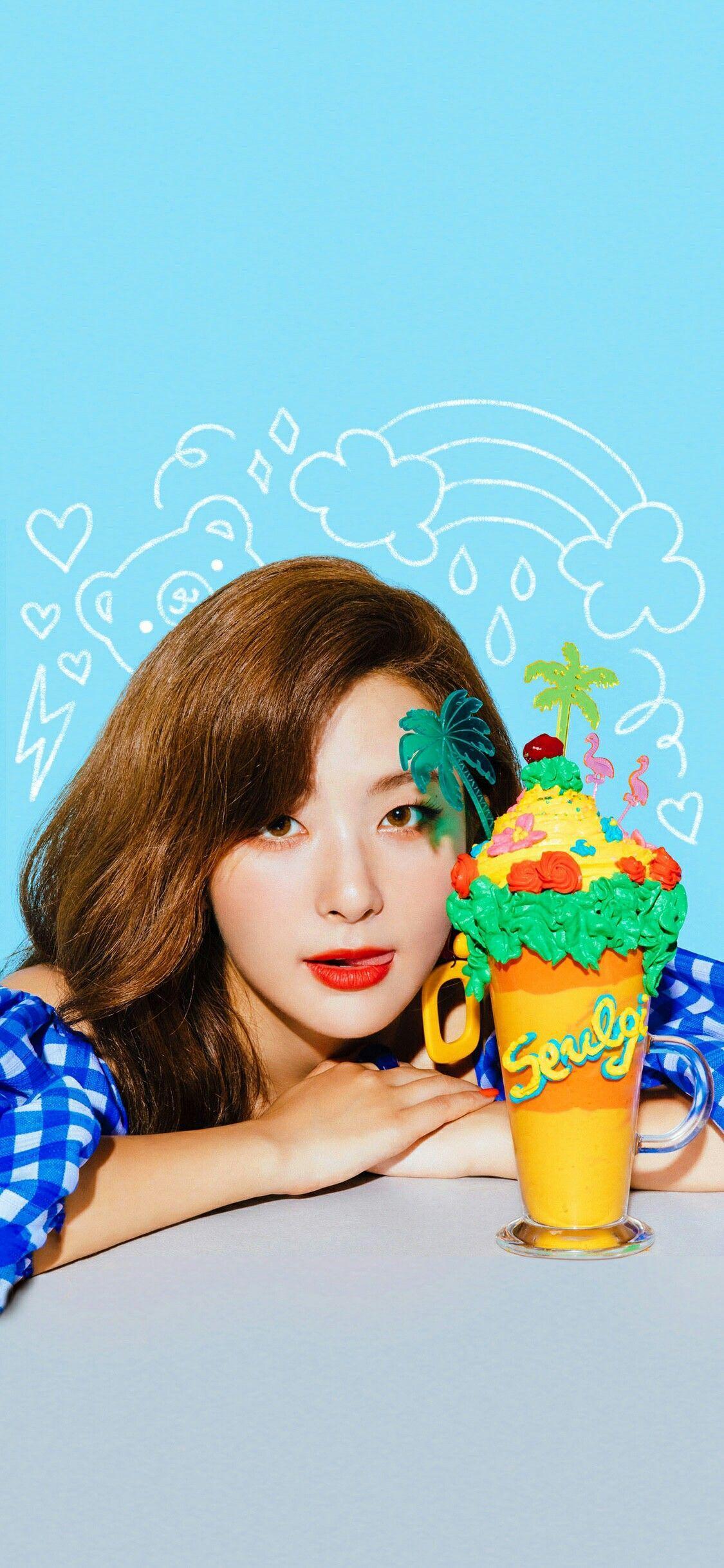 1125x2436 Red Velvet Power Up Wallpaper