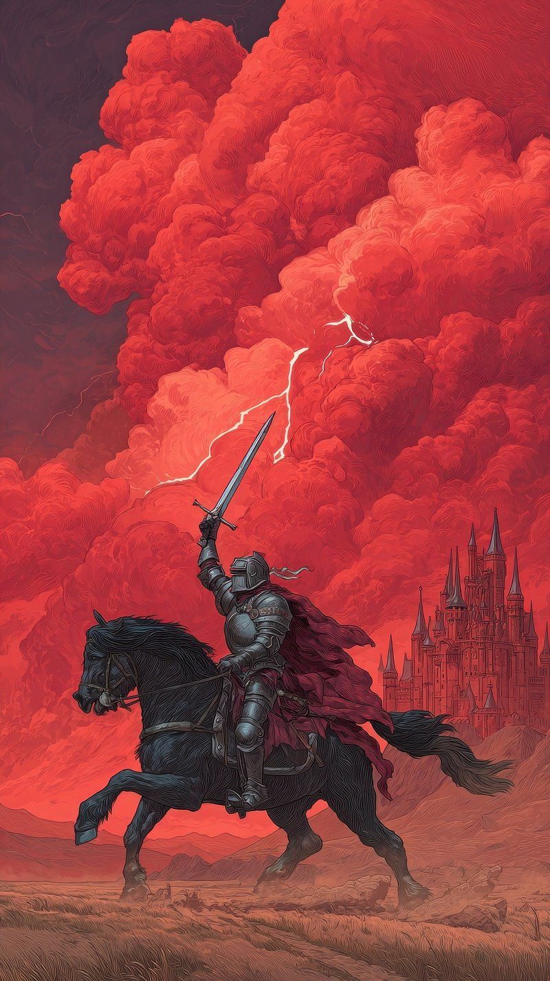 800x1427 Medieval Knight With Armor On Horseback Image Wallpaper