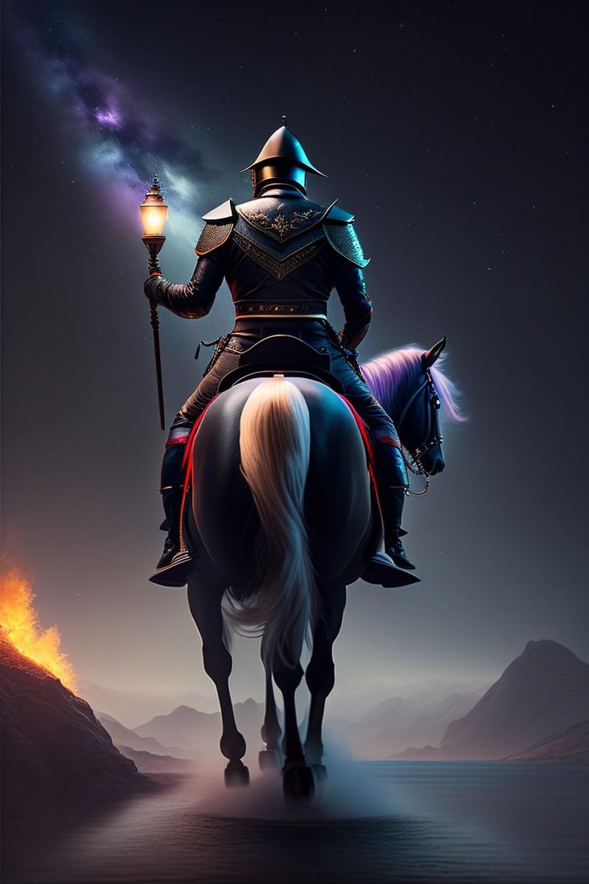 853x1280 Download Ai Generated Horse Knight. Royalty Free Stock Illustration Image