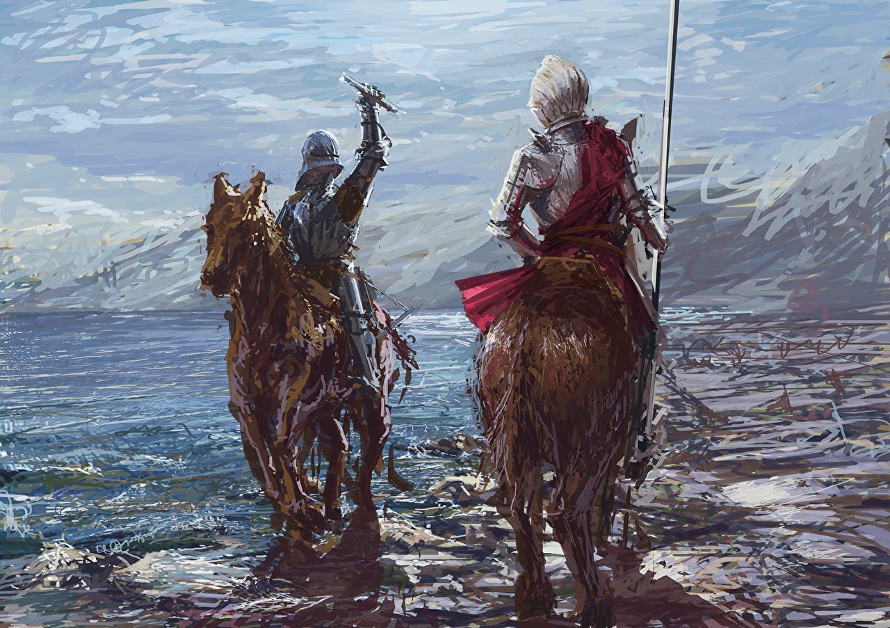 1280x903 Wallpaper Armor horse Spear Knight Middle Ages 2 Fantasy