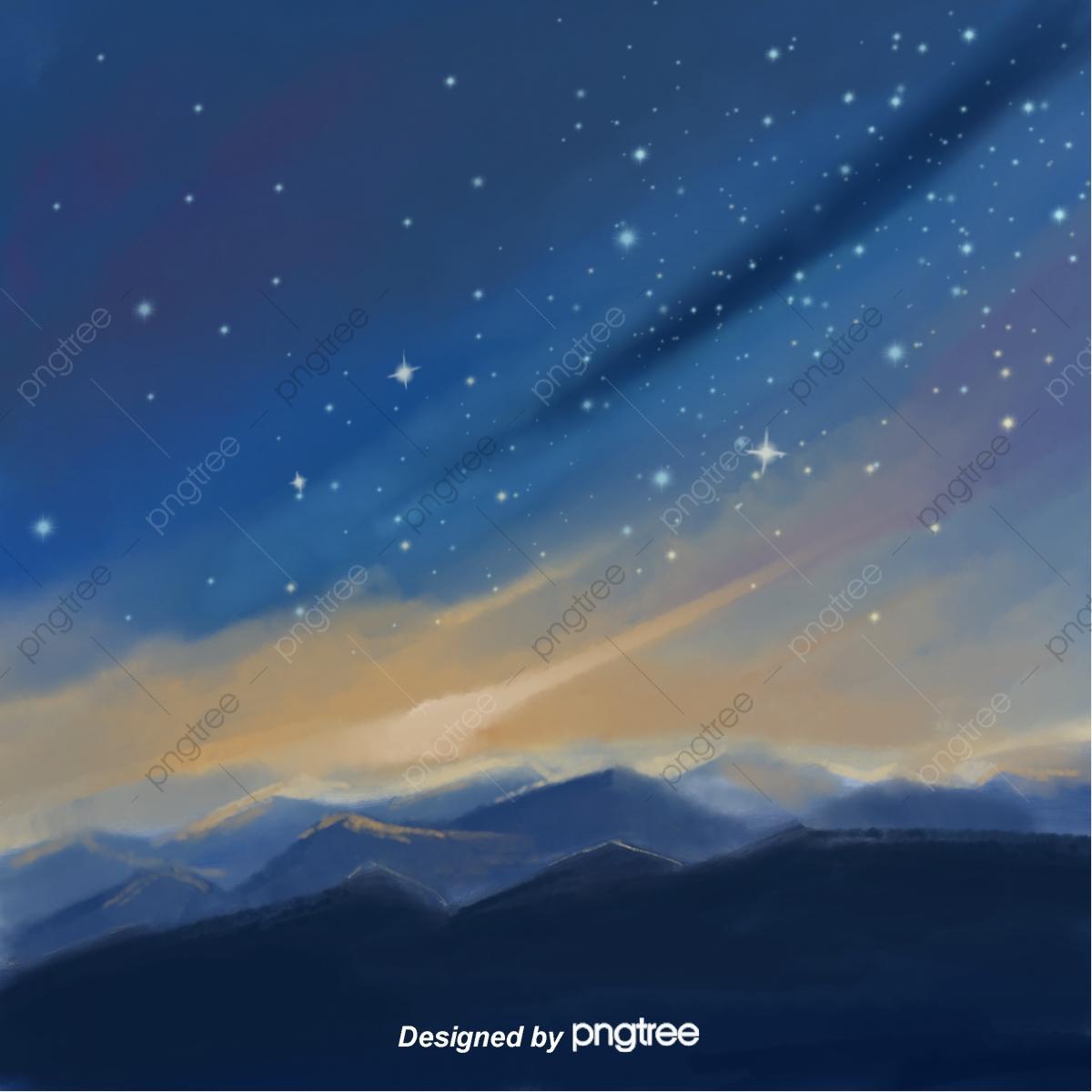 1200x1200 Blue Starry Sky Aesthetic Wallpaper