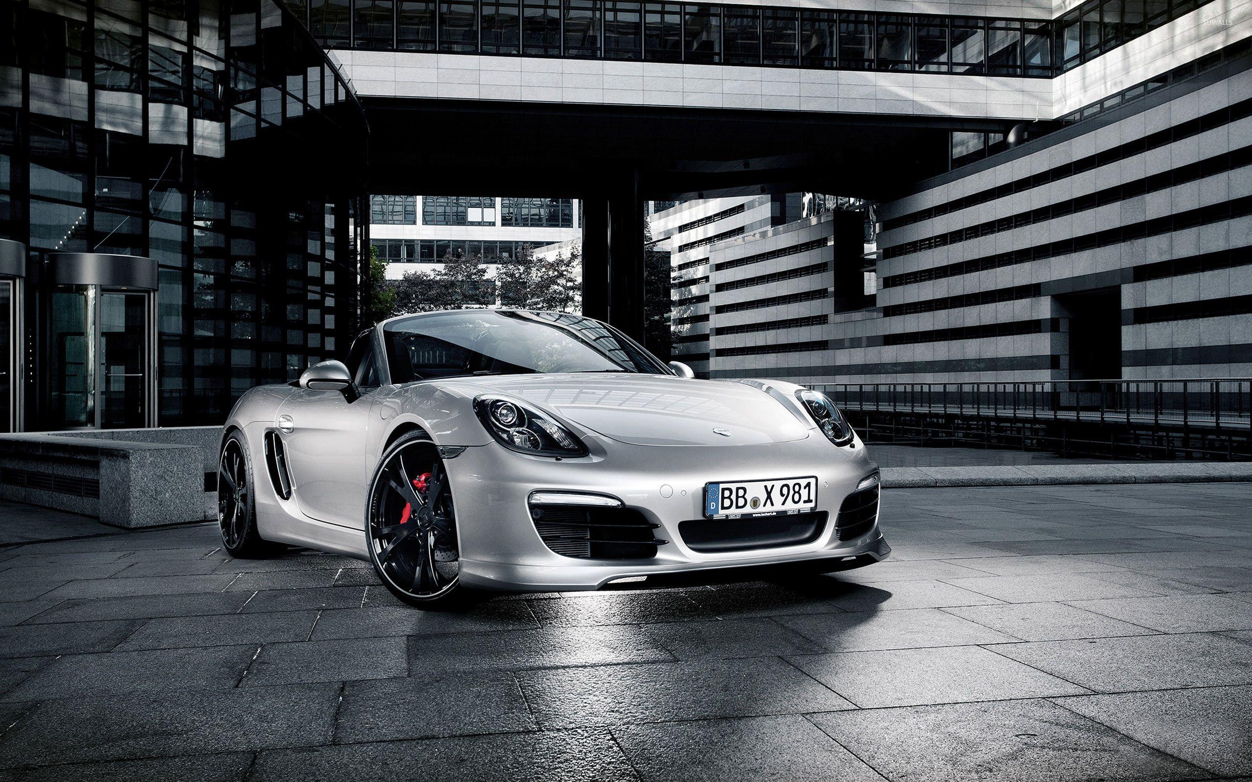 2560x1600 Parked silver Porsche Boxster wallpaper wallpaper