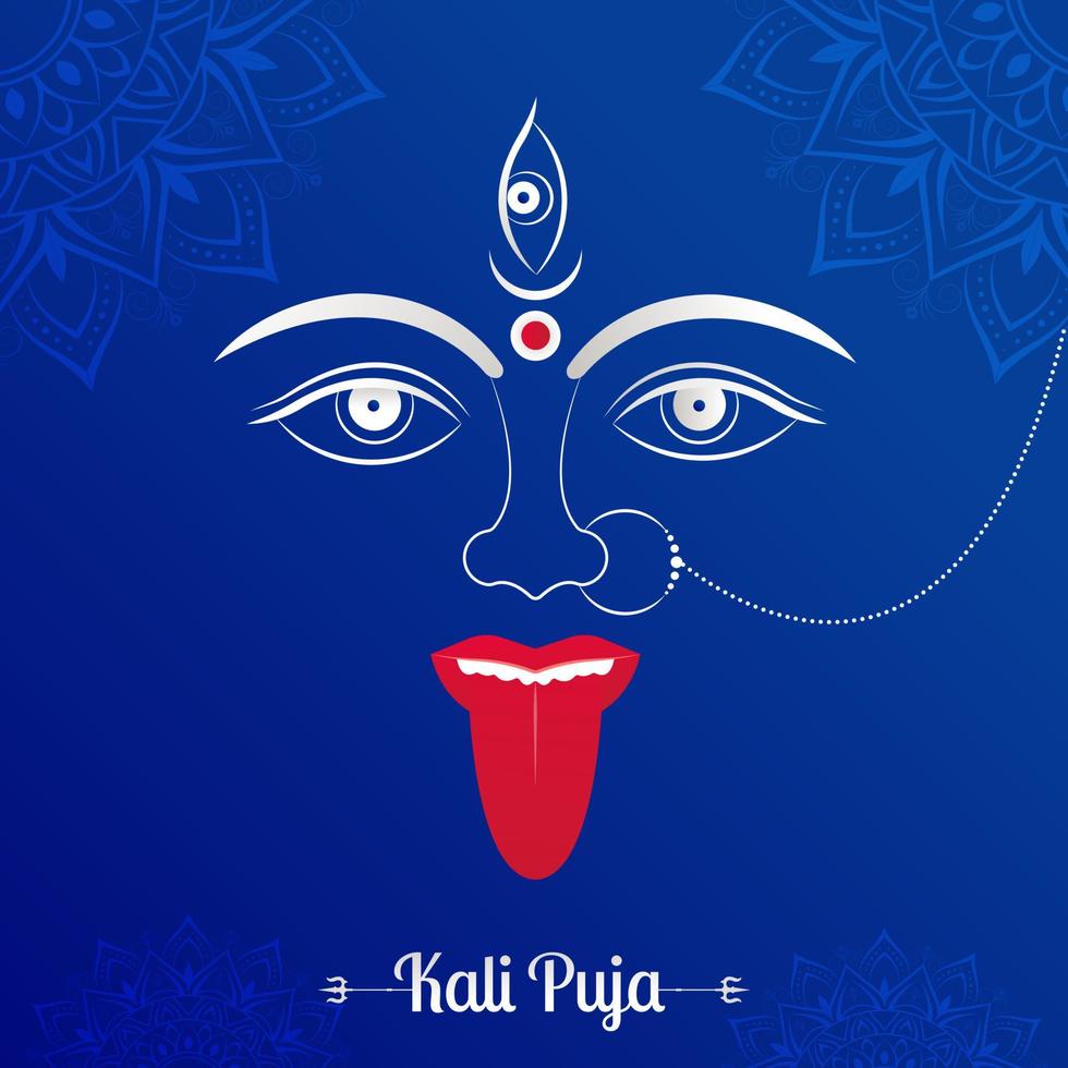 980x980 happy kali puja celebration social media template design