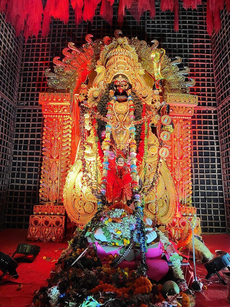 960x1280 Image of Kali Puja in a Pandal in Tamluk, WB, India