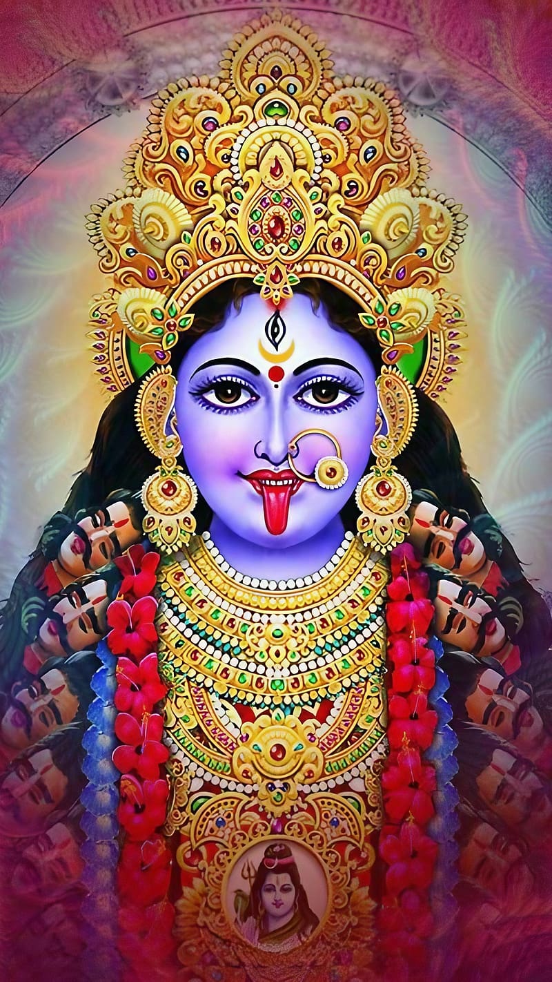 800x1422 Maa Kali, Kali Maa Animated, goddes, HD phone wallpaper