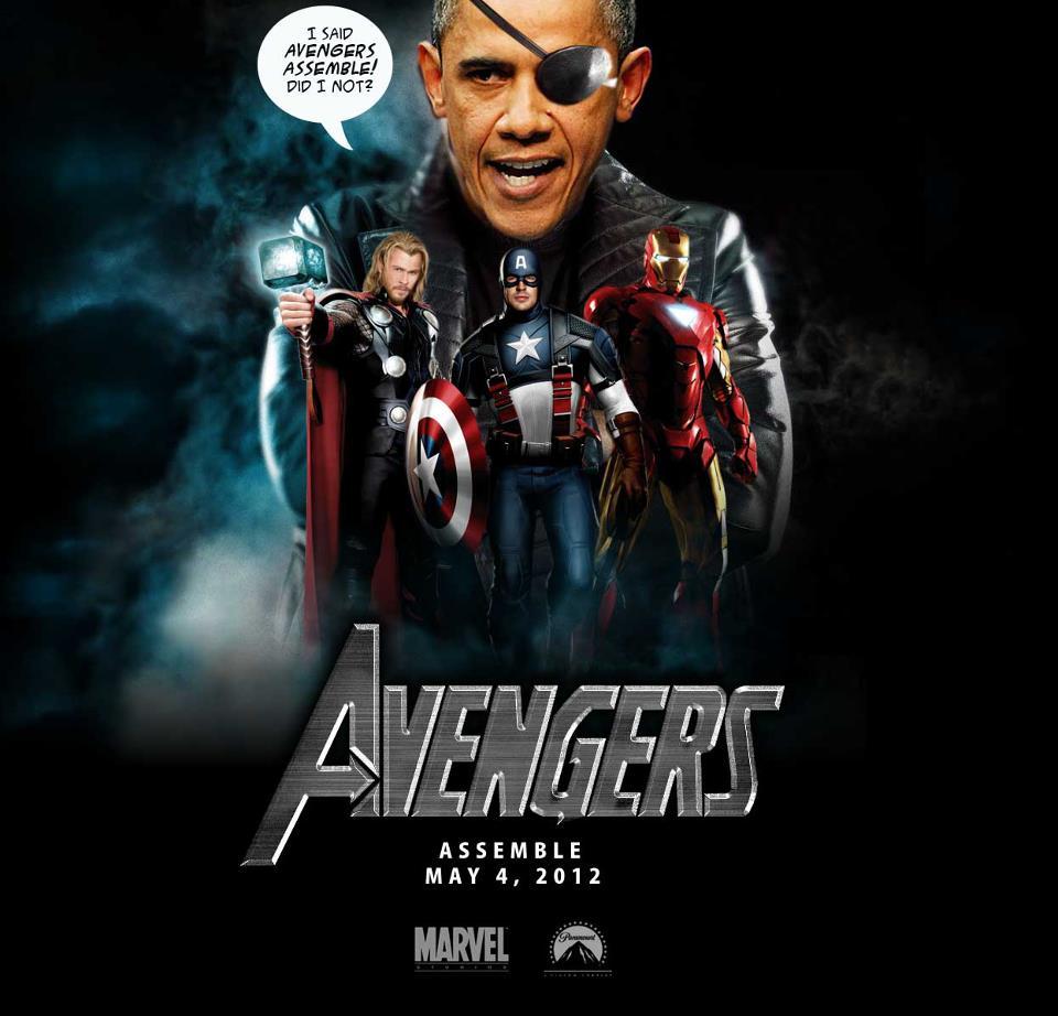 960x922 Avengers Funny Obama Poster