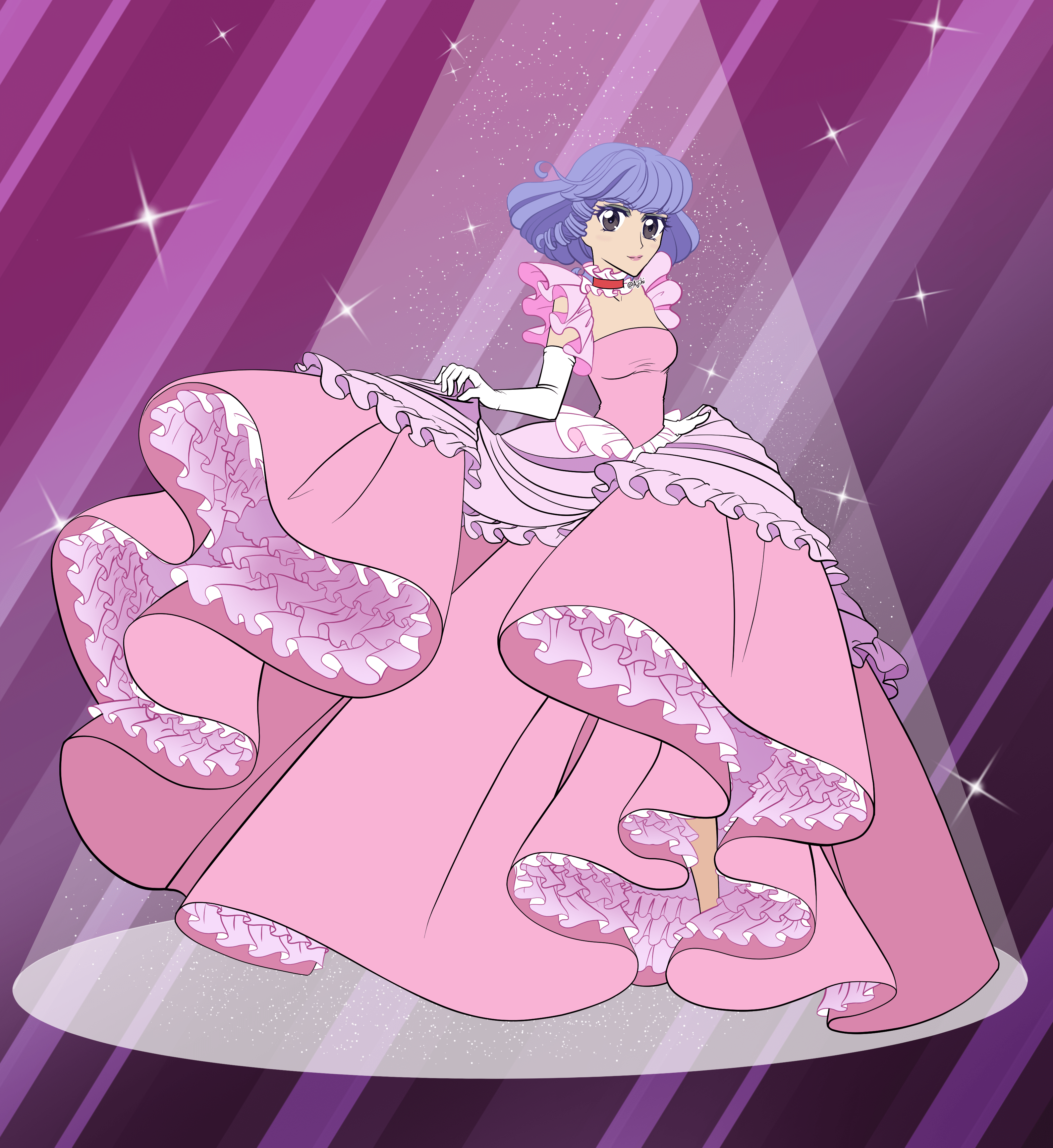 3178x3464 I Drew Creamy Mami in a Big Pink Dress (OC)