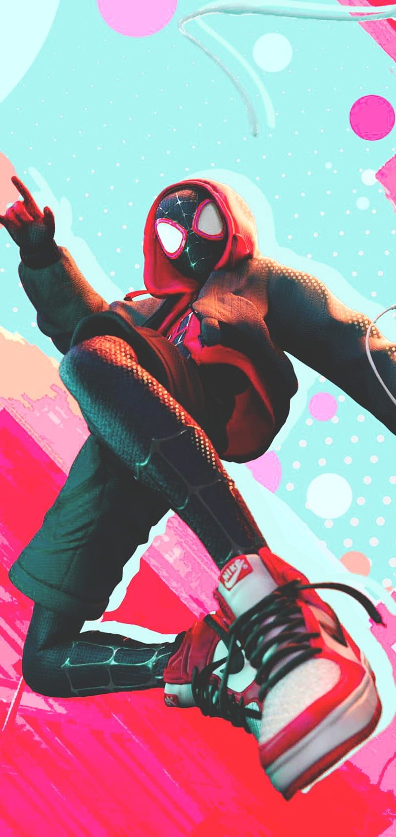 800x1689 Miles morales, amazing, dead, love, man, pool, spider, HD phone wallpaper