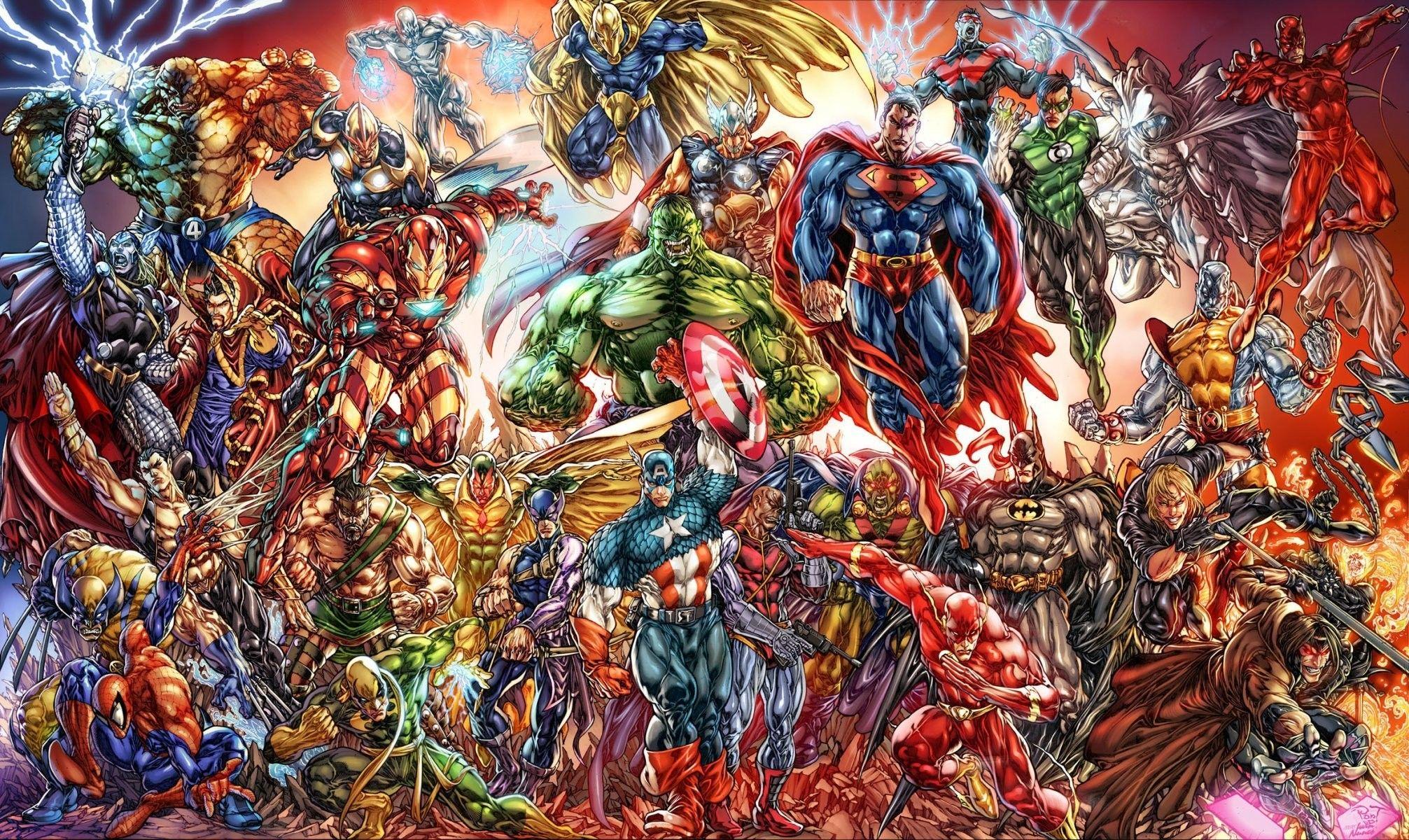 2013x1200 Marvel Universe Wallpaper