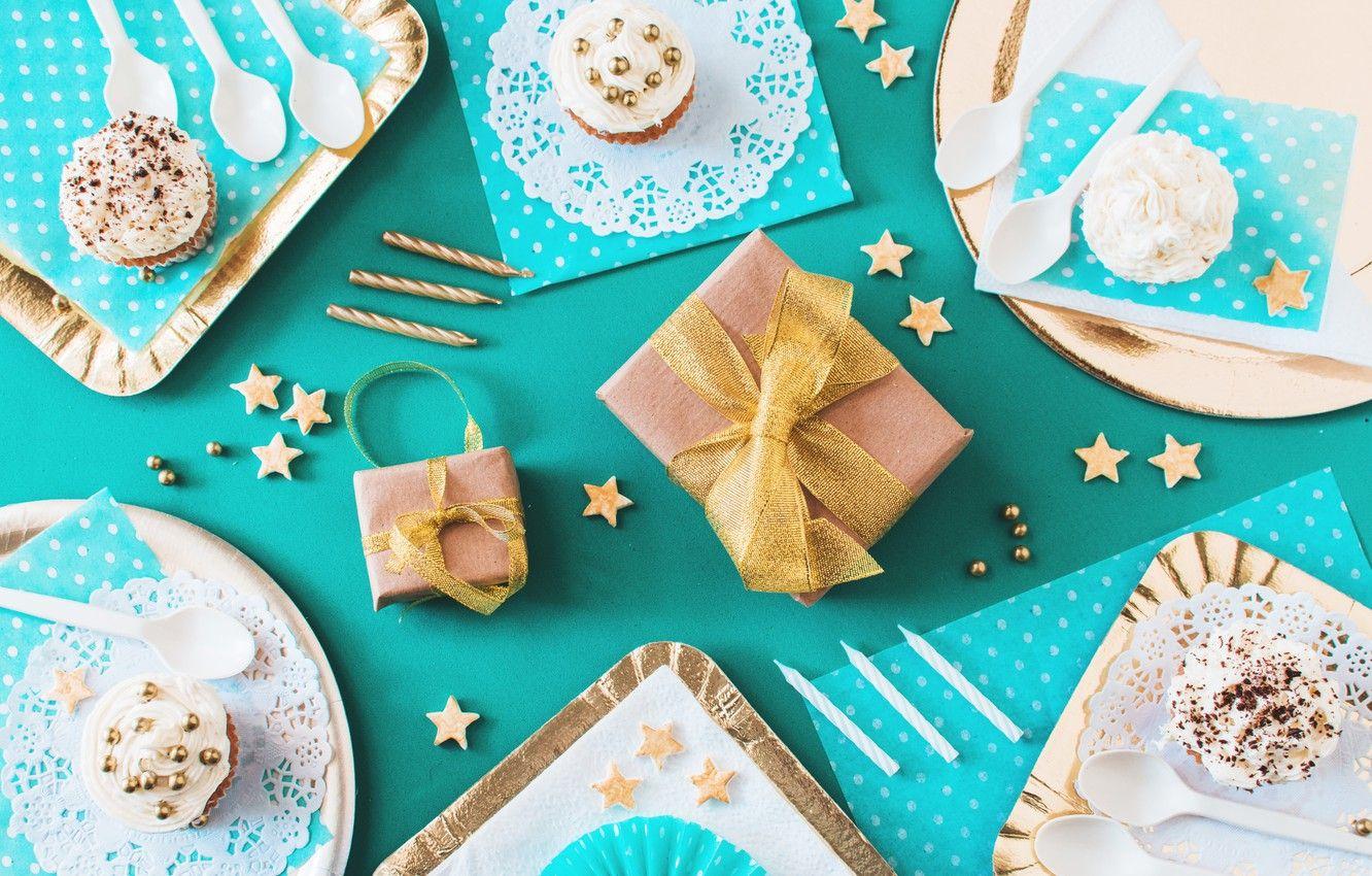1332x850 Free download Wallpaper background blue gifts dessert decor Cake