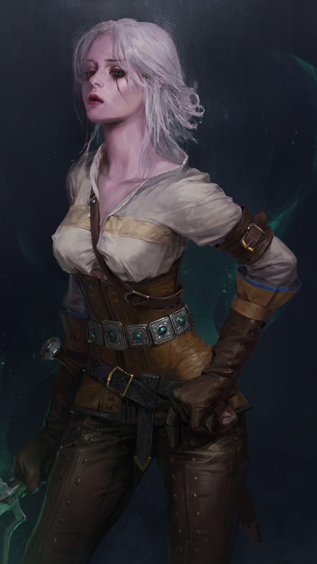 1080x1920 Desktop Wallpaper The Witcher 3: Wild Hunt Blonde girl 1080x1920