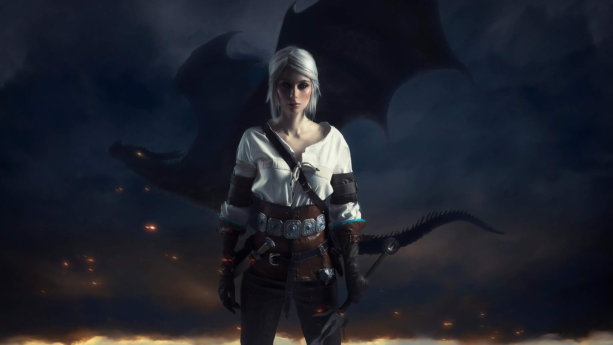 2048x1152 Ciri The Witcher 3 Wallpaper