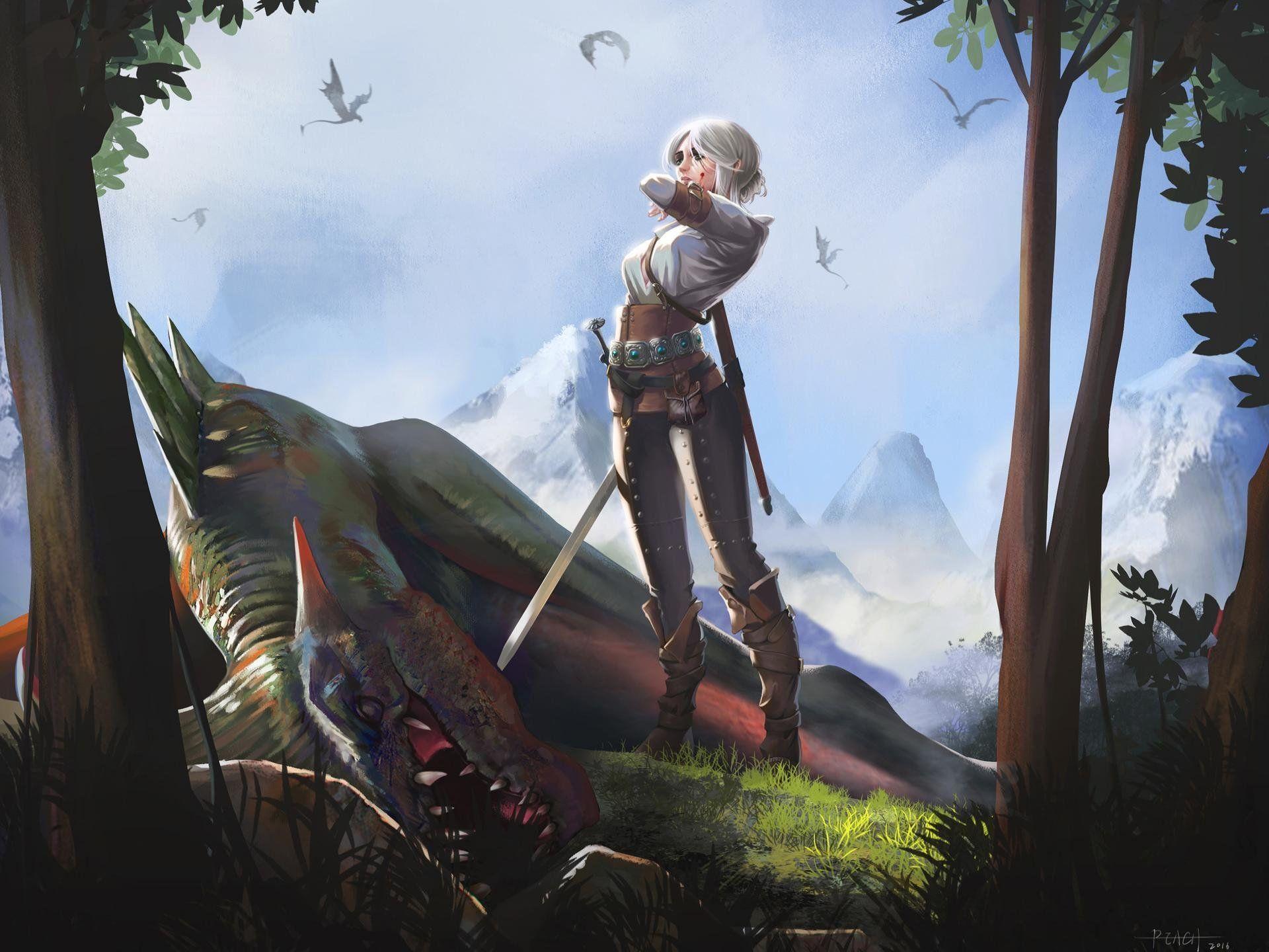 1920x1440 Witcher 3 Ciri Wallpaper