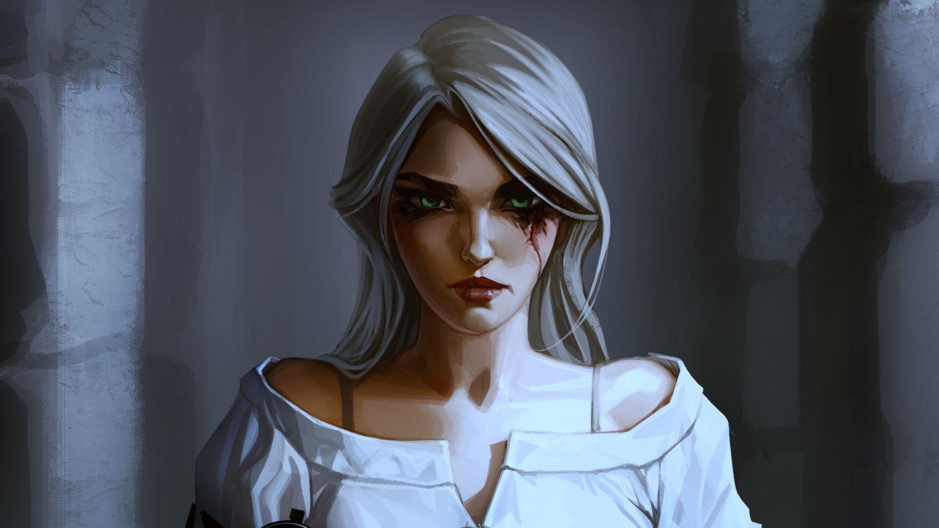 1920x1080 Download 1920x1080 HD Wallpaper ciri the witcher 3 green eyes