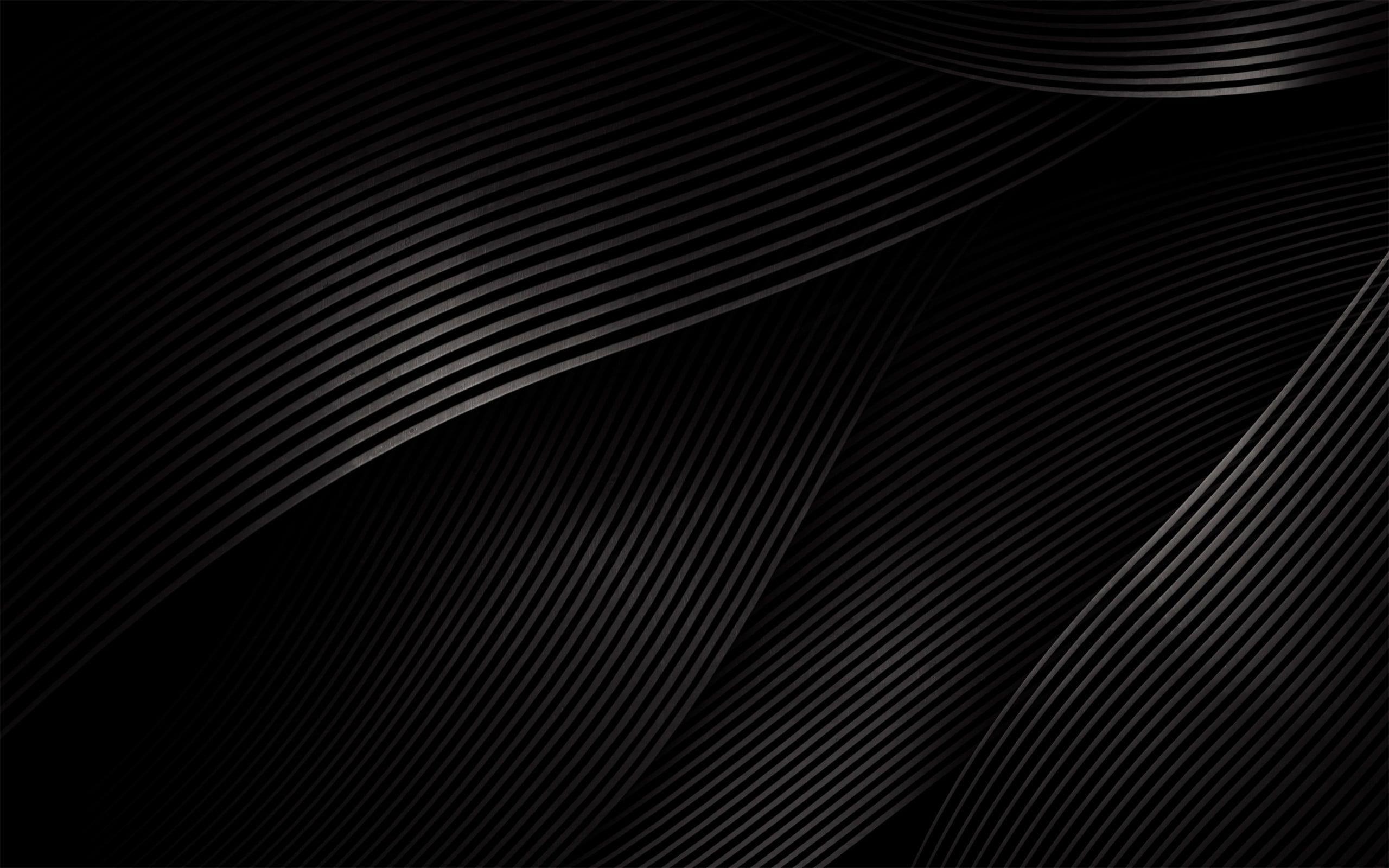 2560x1600 Black and white area rug, hexagon, dark, texture HD wallpaper