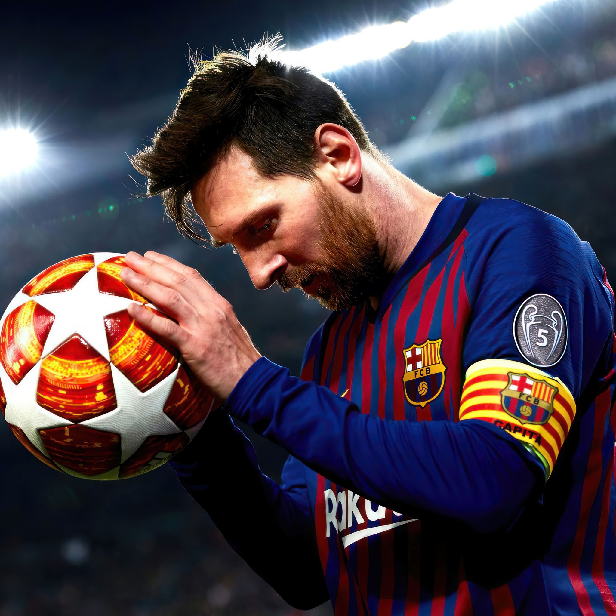 2048x2048 Lionel Messi Wallpaper 4K, FCB, Soccer Player, FC Barcelona