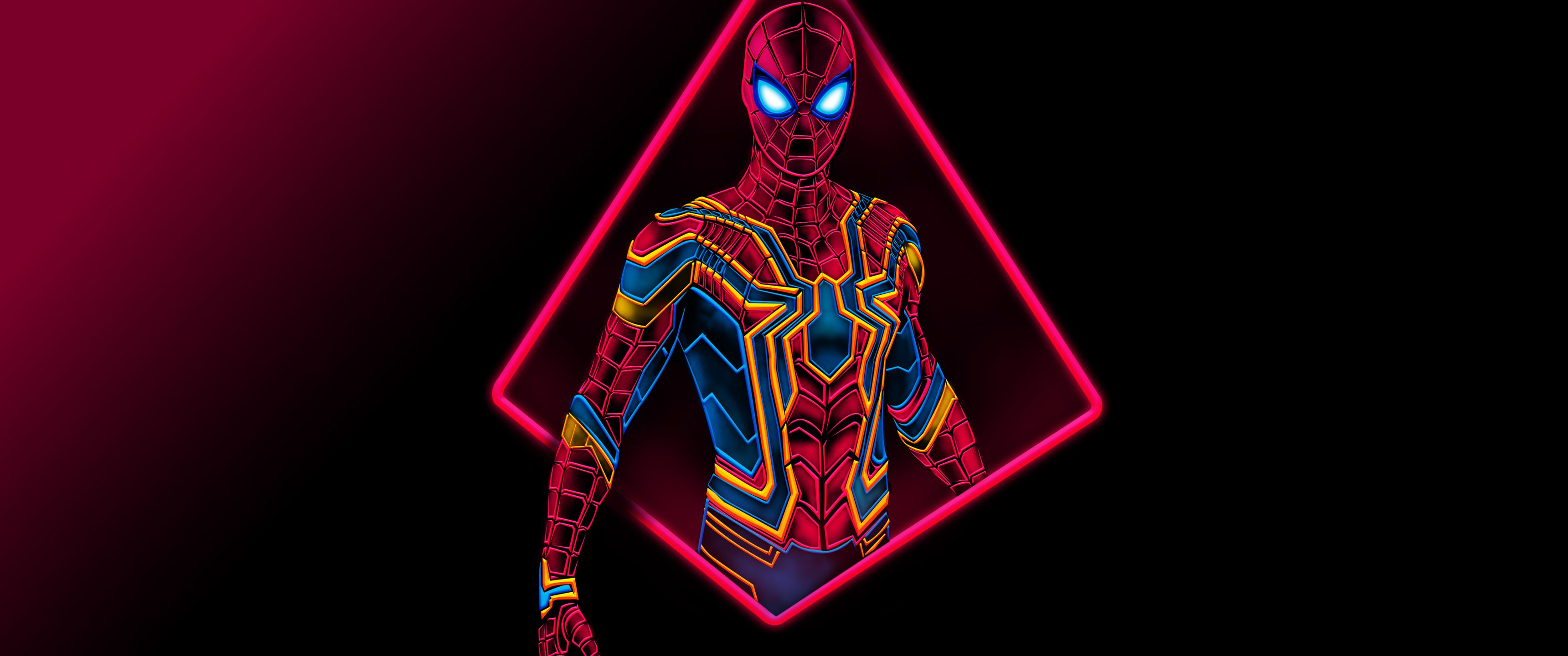 3440x1440 Spider Man Neon Artwork 5k UltraWide Quad HD 1440P , HD 4k Wallpaper, Image, Background, Photos and Picture