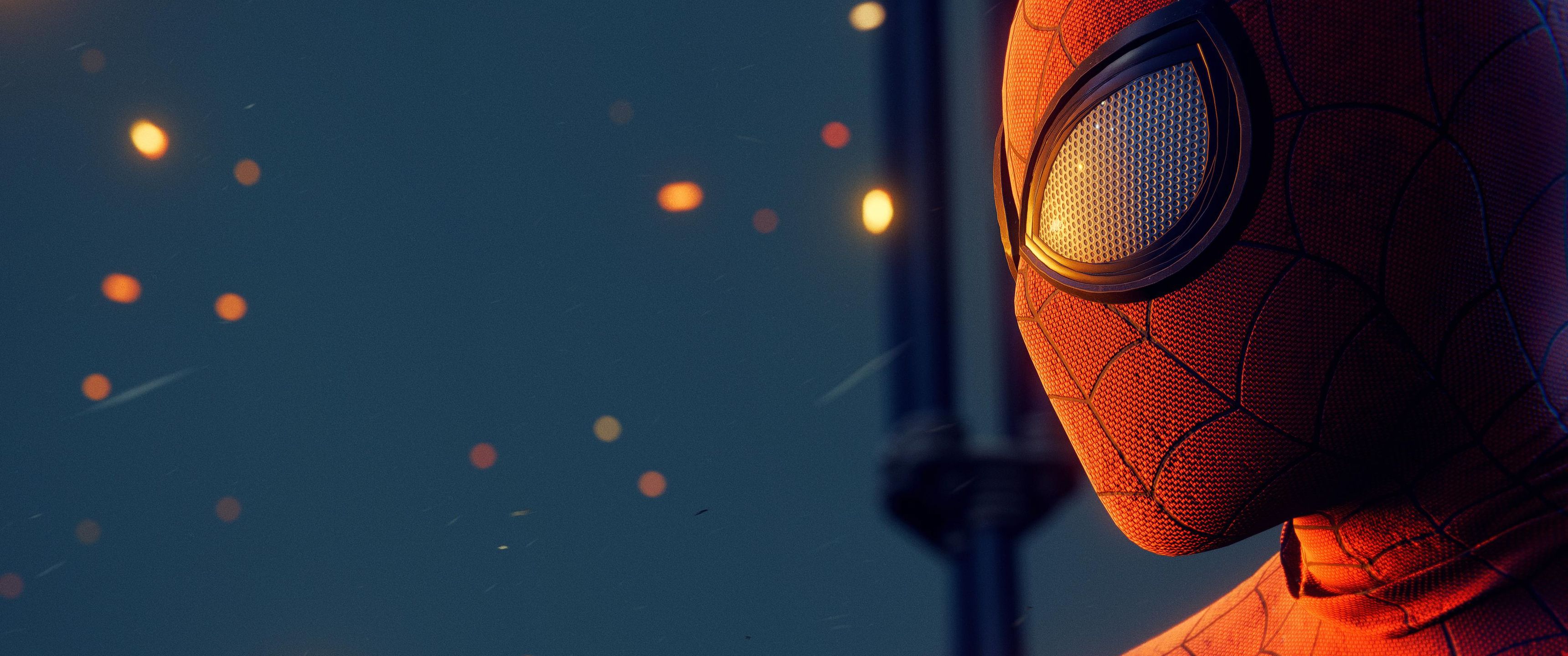 3440x1440 Download Spider man, Mask, Superhero Wallpaper in 3440x1440 Resolution