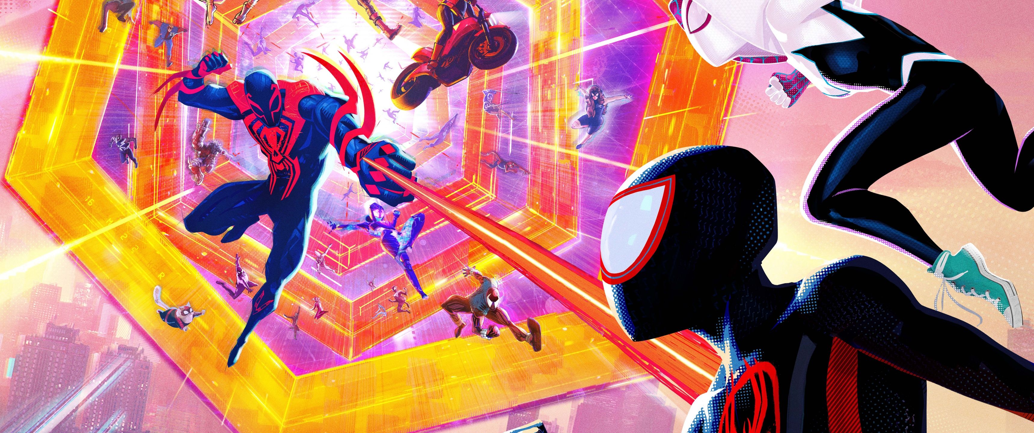 3440x1440 Spider Man: Across The Spider Verse Wallpaper 4K, 2023 Movies, Animation