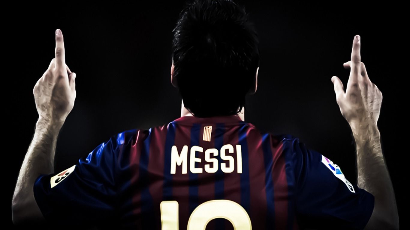 1366x768 Messi Football Series Desktop Wallpaper