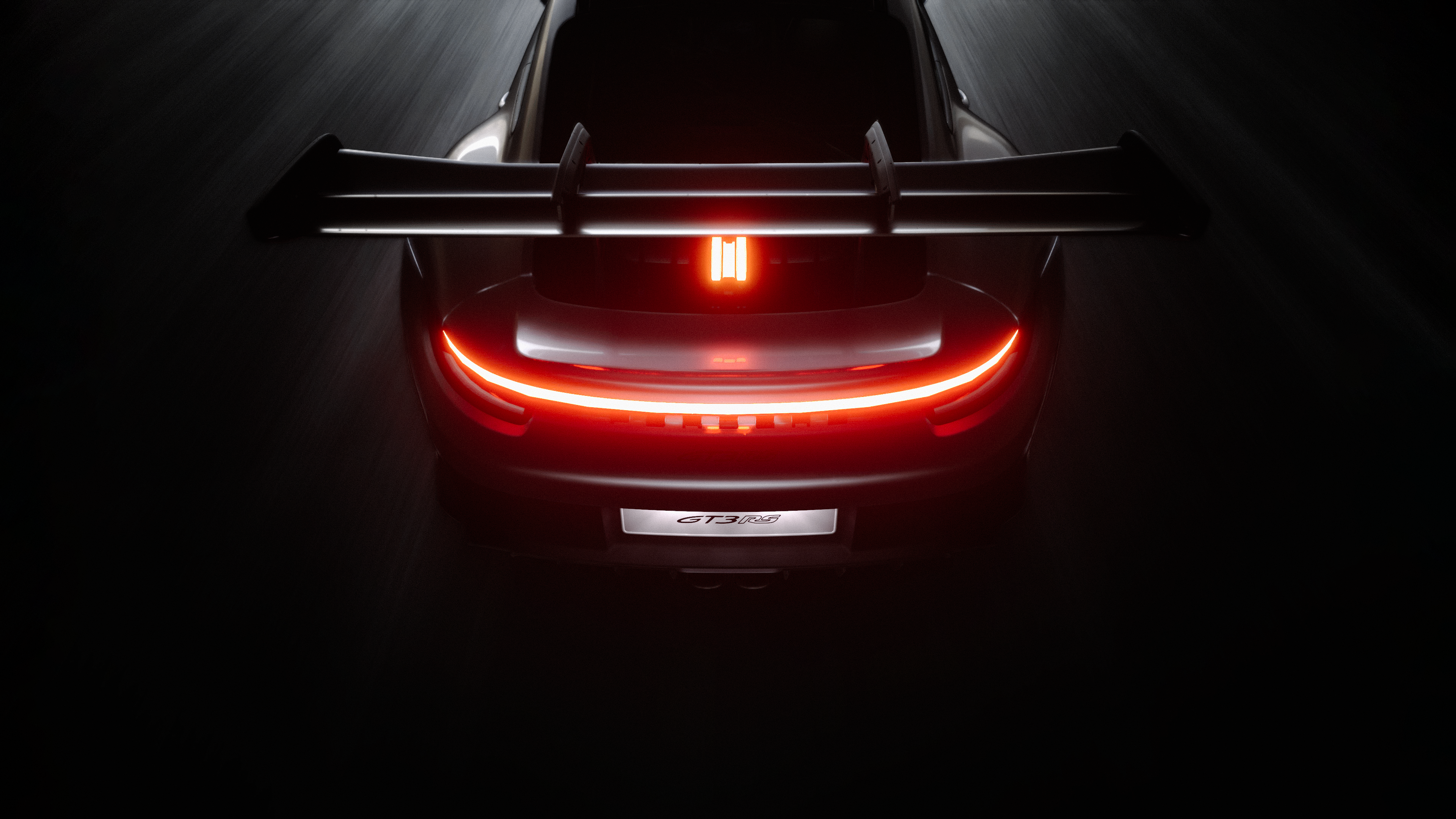 3840x2160 Porsche 911 GT3 RS Wallpaper 4K, Dark aesthetic, Glow in dark