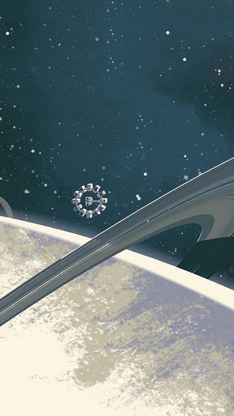 800x1423 Interstellar, space, saturn, endurance, HD phone wallpaper