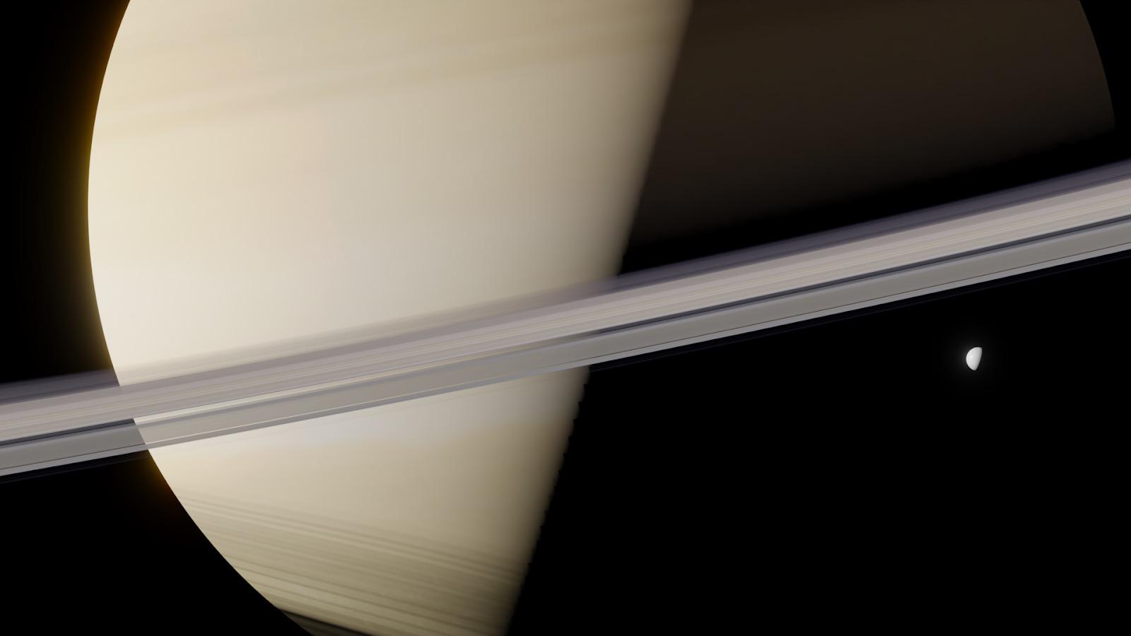 1600x900 I made Saturn in Blender 3D. Now all it needs is the Endurance silently spinning with some quiet piano music in the background