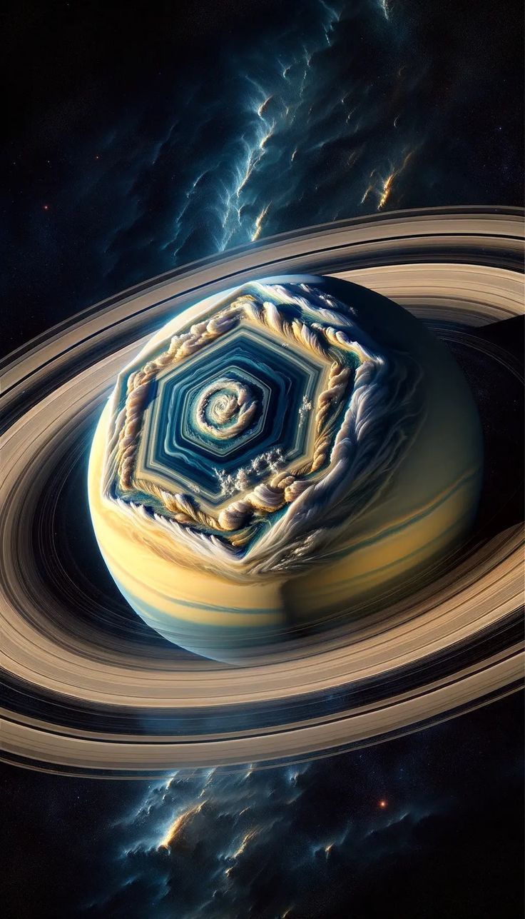736x1287 Saturn Hexagon Storm Wallpaper HD. Awe Inspiring Phenomenon