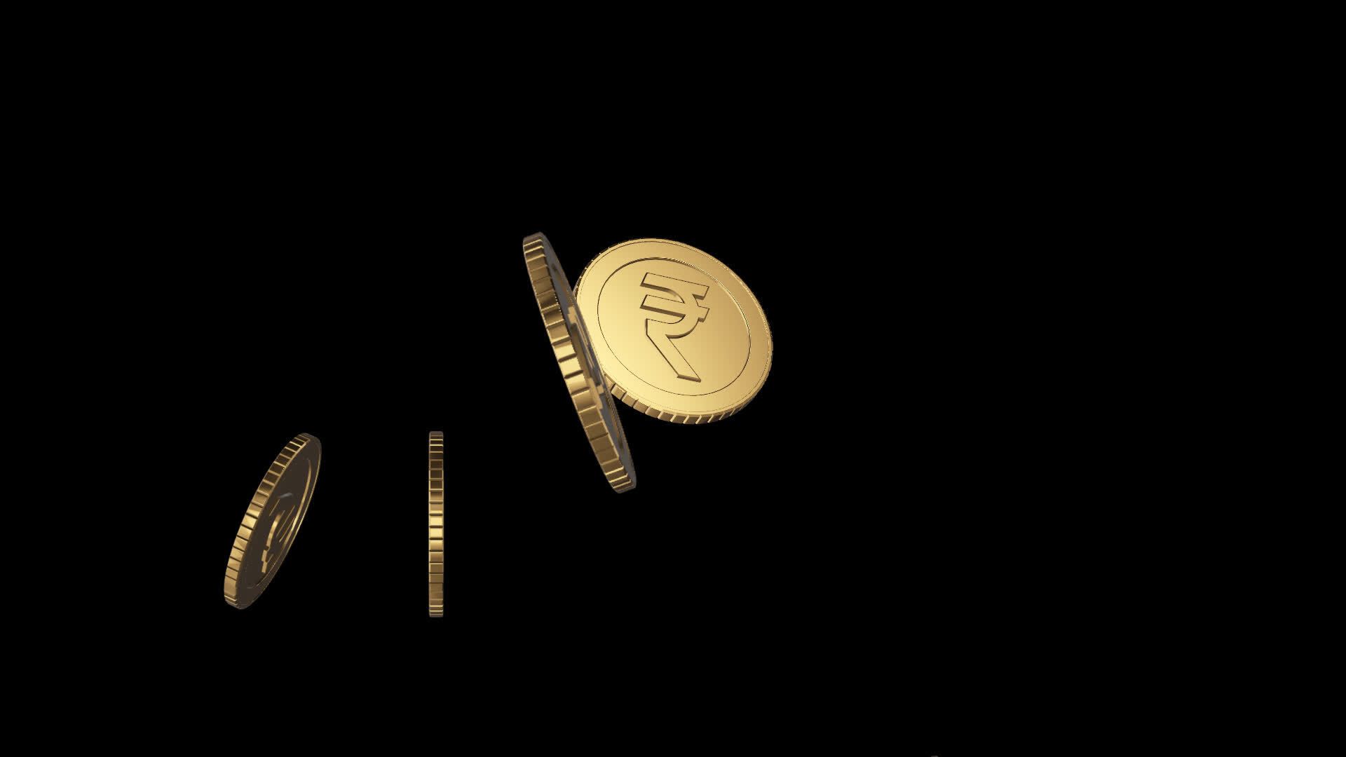 1920x1080 Saudi Arabia Riyal Gold coins appear Transparent Background