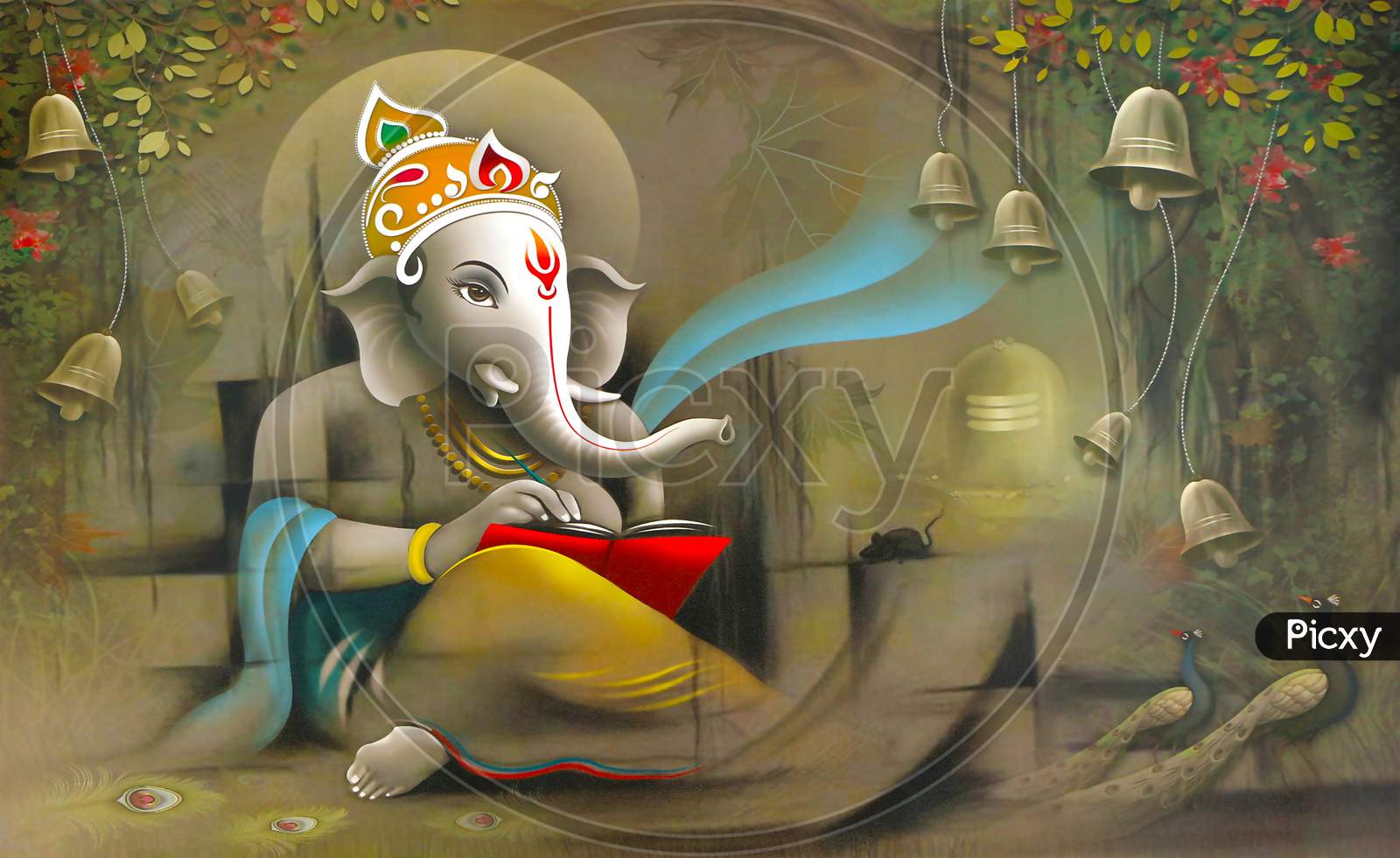 1600x981 Image Of Hindu Lord Ganesha Texture Wallpaper Background AP464102 Picxy