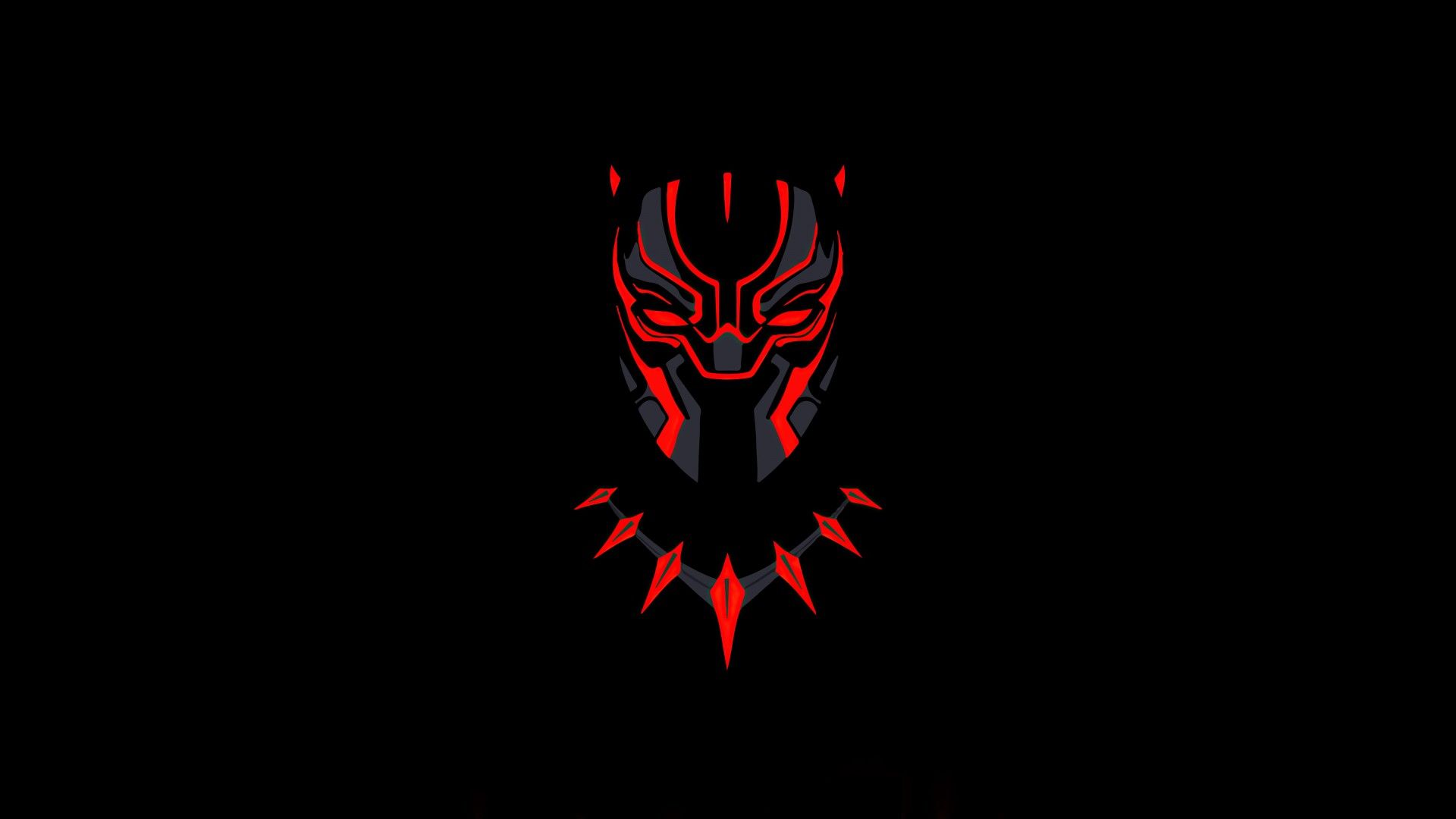 1920x1080 Black Marvel Comics Minimalist Superhero 4K 5K HD Black Panther Wallpaper