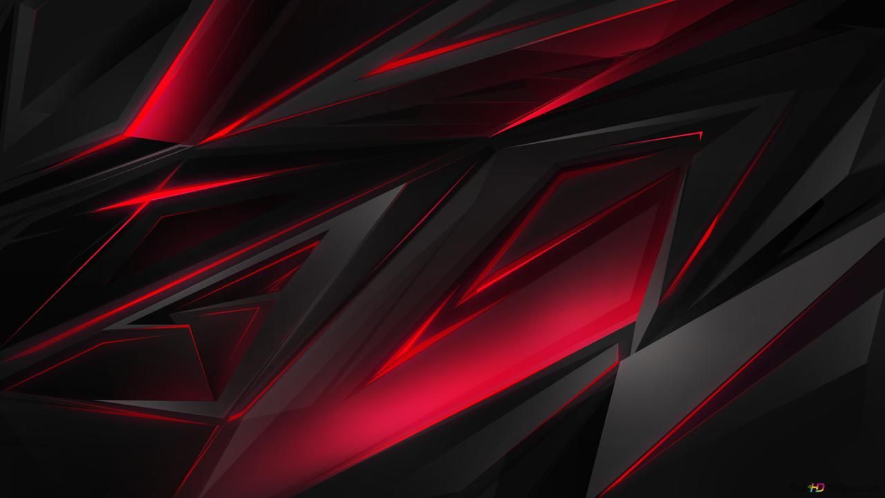 1280x720 Digital art, dark, red, black, background 4K wallpaper download