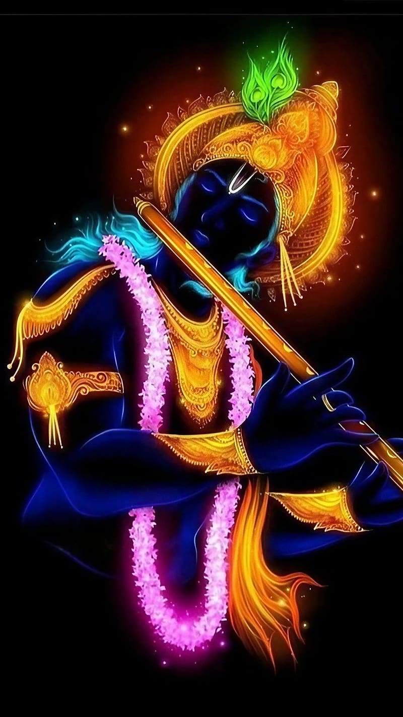 800x1422 HD krishna animation wallpaper