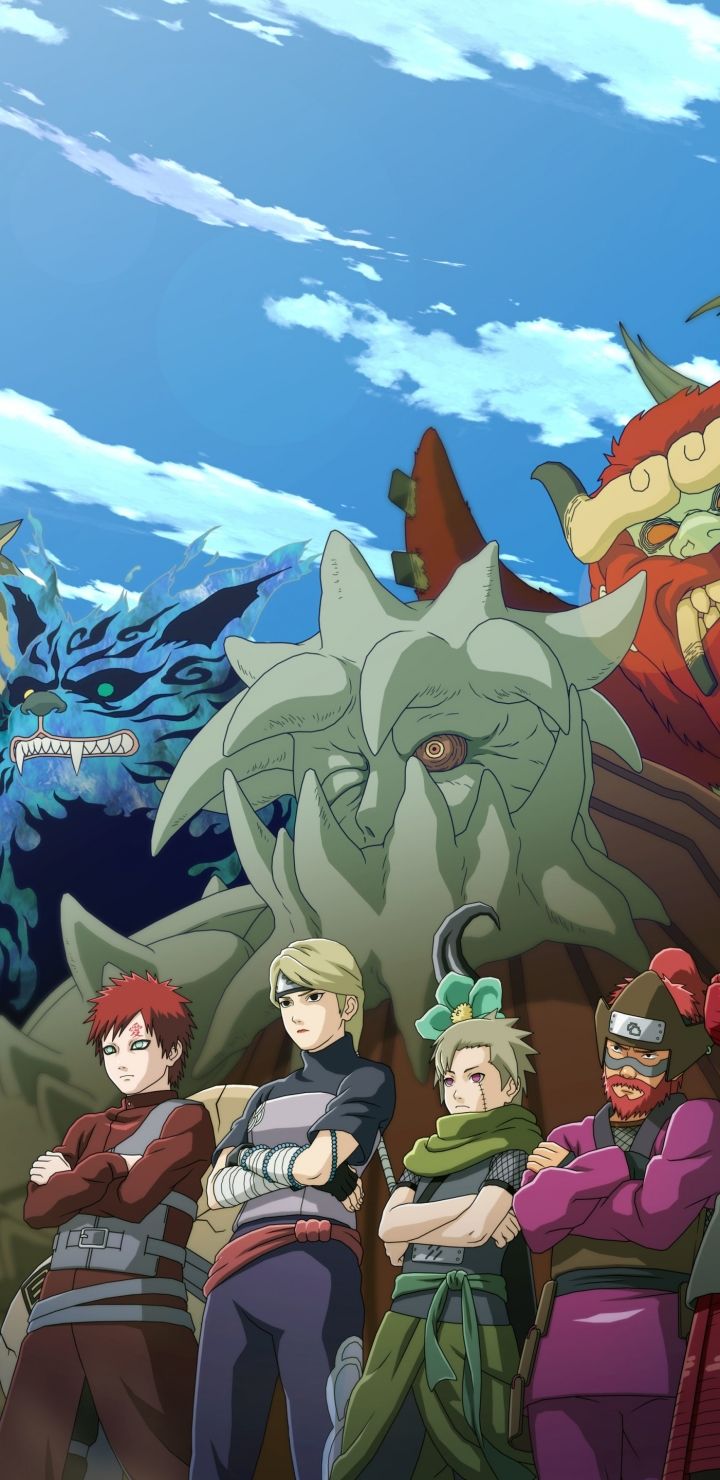 720x1480 Phone wallpaper: Jinchūriki (Naruto), Anime, Naruto, Roshi (Naruto), Yugito Nii, Isobu (Naruto), Matatabi (Naruto), Gaara (Naruto), Yagura Karatachi 1166274