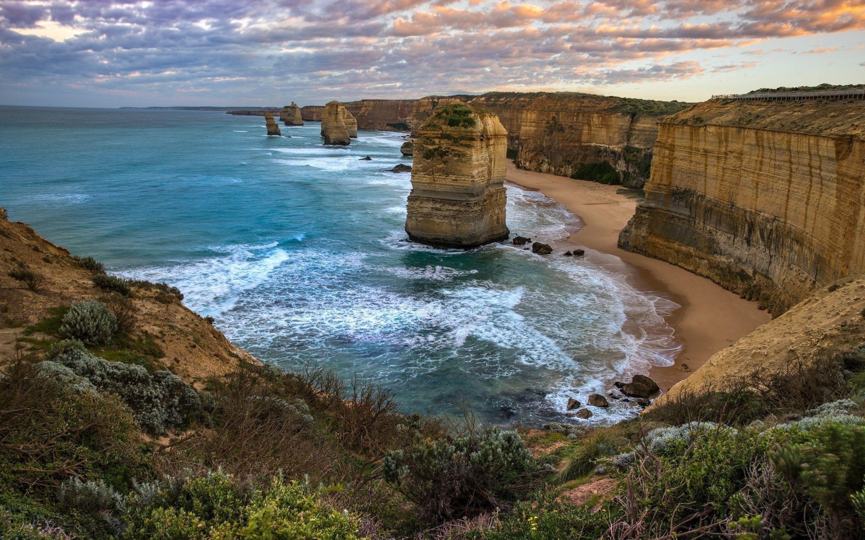 2880x1800 Download 2880x1800 Australia, Twelve Apostles, Ocean, Cliff, Beach