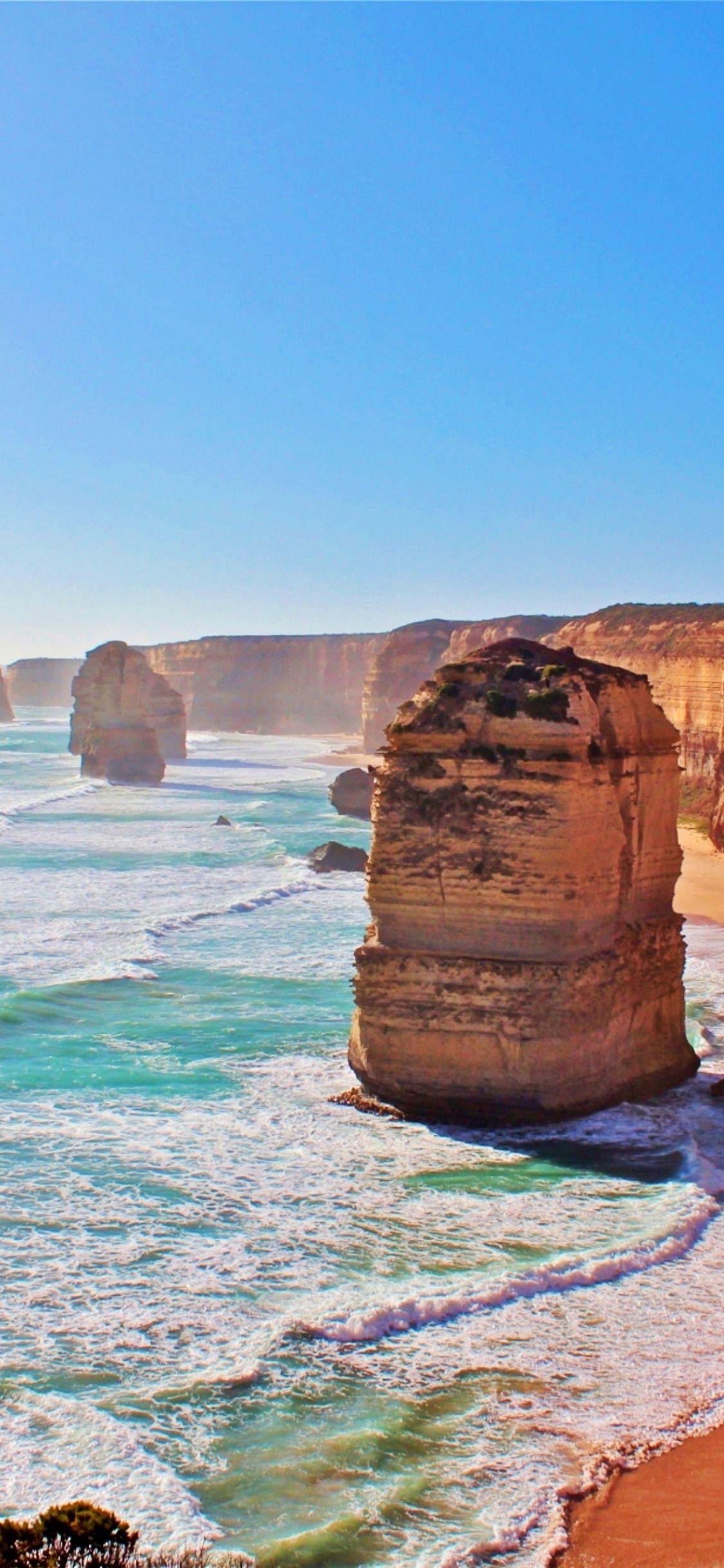 1125x2436 Download 1125x2436 wallpaper australia, coast, cliffs, the twelve