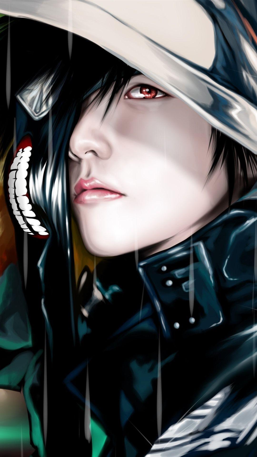 1080x1920 Tokyo Ghoul, Man, Rain, Anime 1080x1920 IPhone 8 7 6 6S Plus