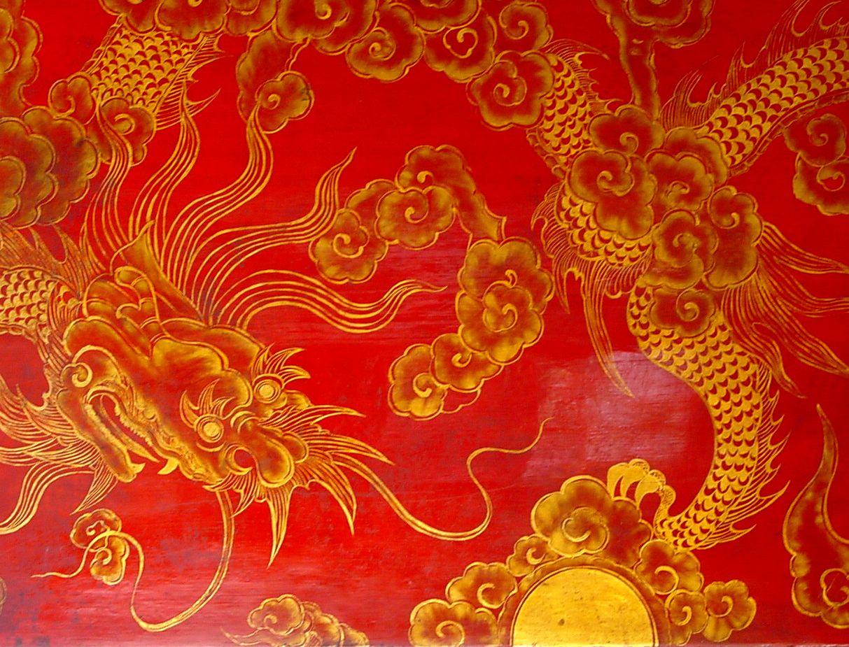 1213x925 Red Oriental Wallpaper