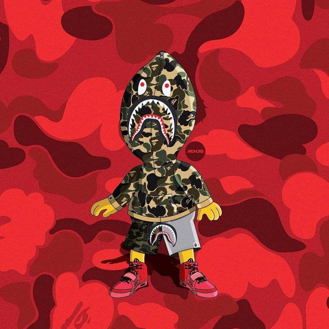 1080x1080 Bape Bart Wallpaper