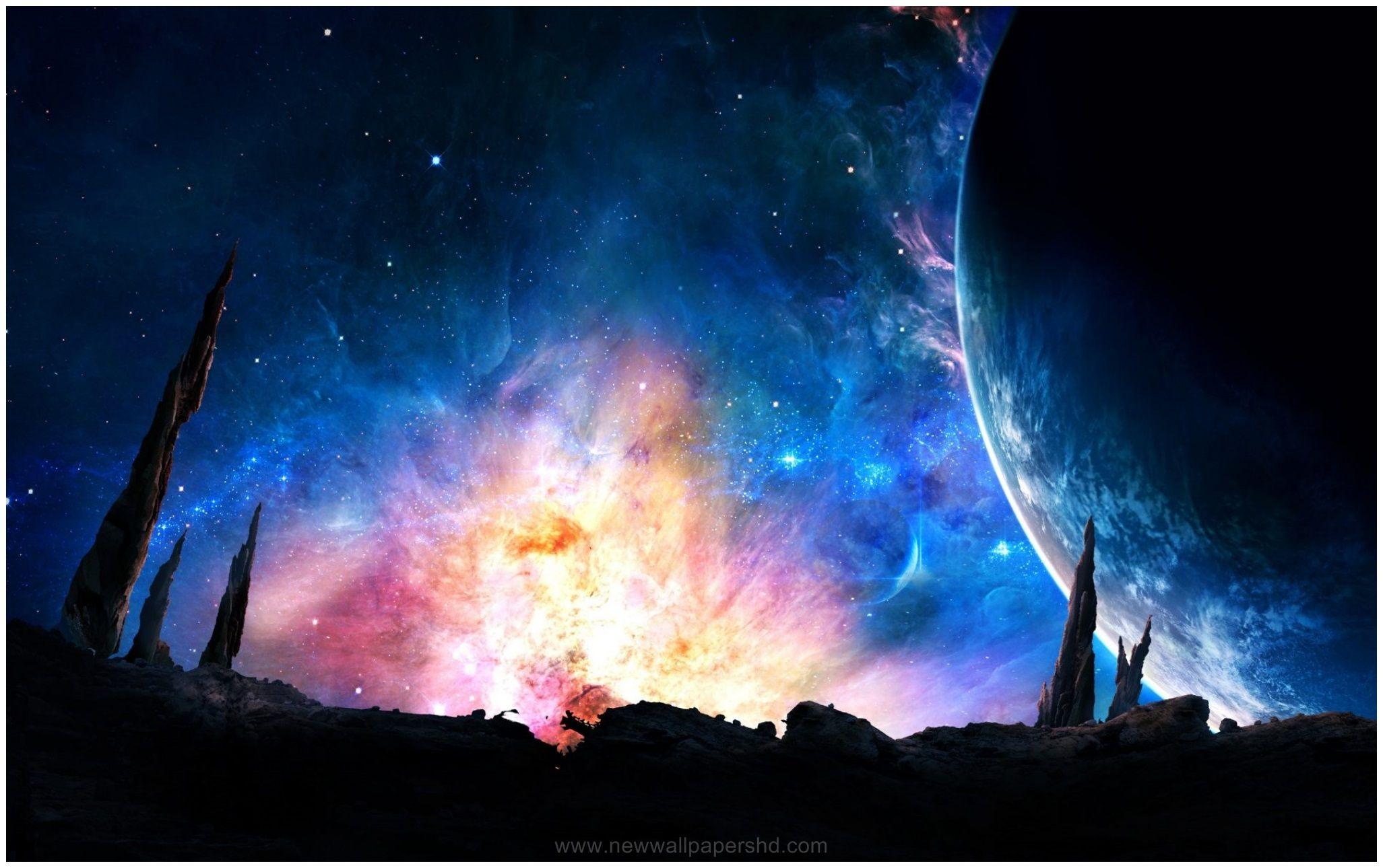 2053x1290 GALAXY ON FIRE UNIVERSE HD WALLPAPER. Wallpaper. HD