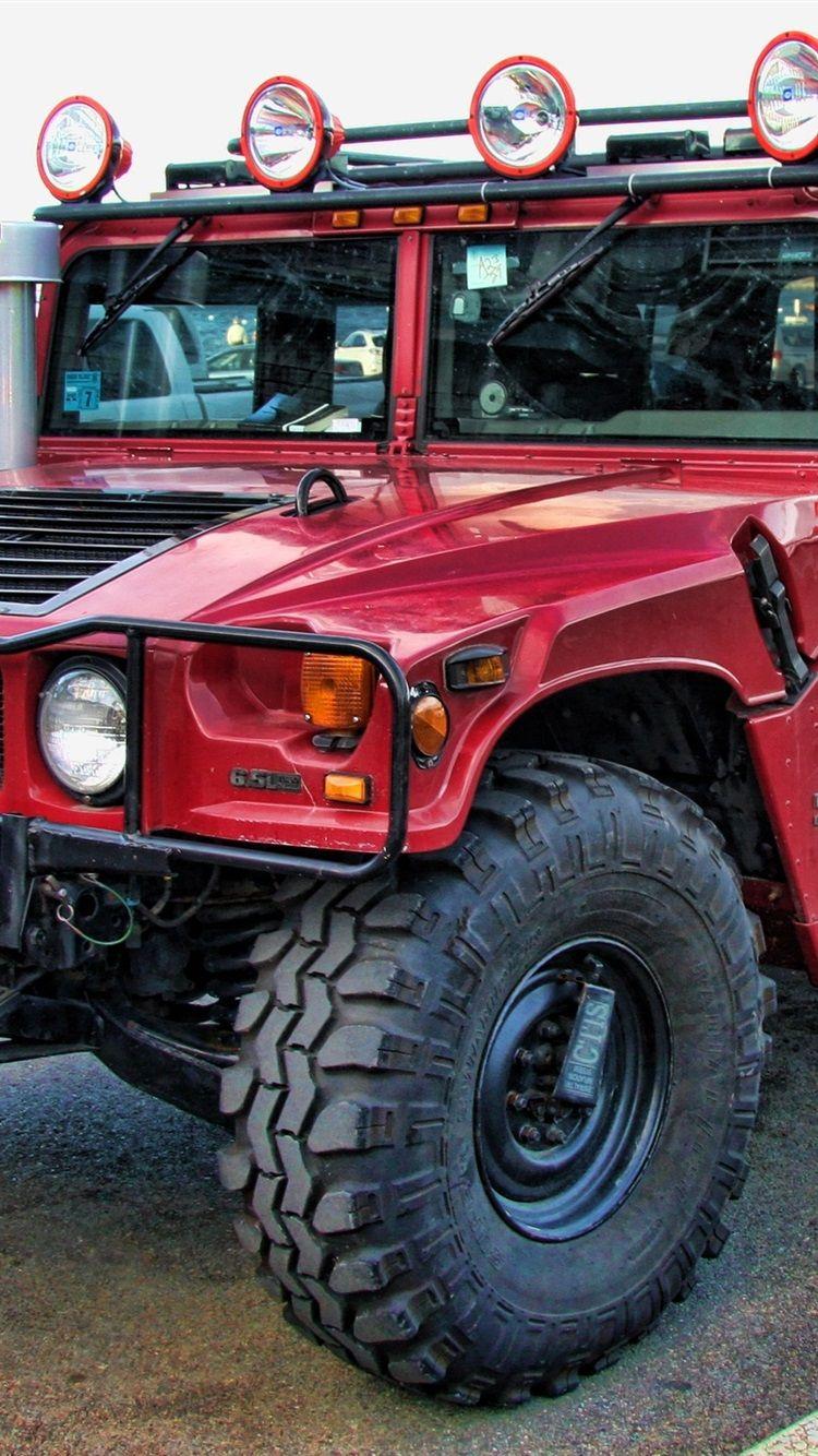 750x1334 Hummer H1 Alpha Red Car 750x1334 IPhone 8 7 6 6S Wallpaper