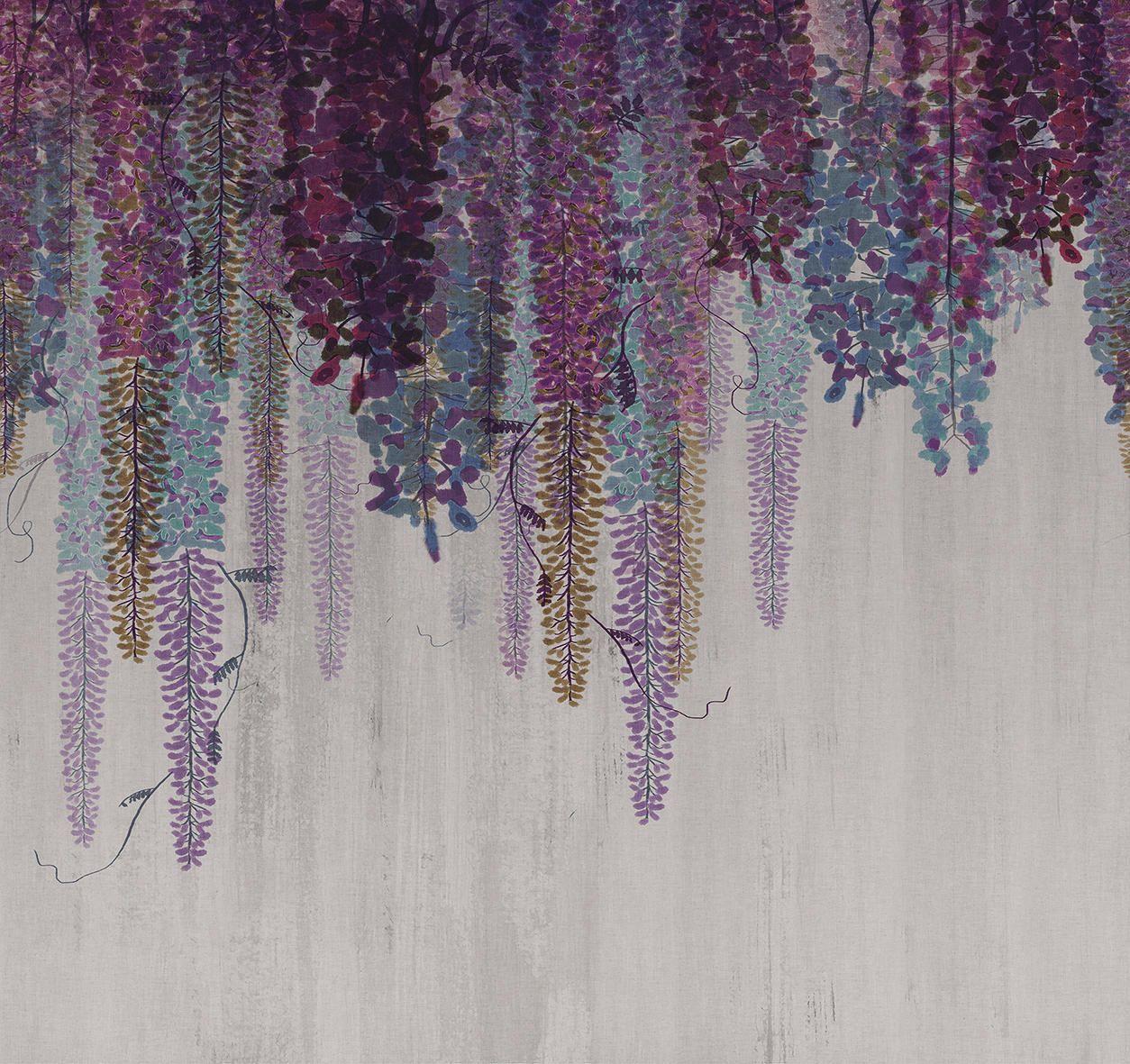 1254x1181 PURPLE RAIN coverings / wallpaper from LONDONART