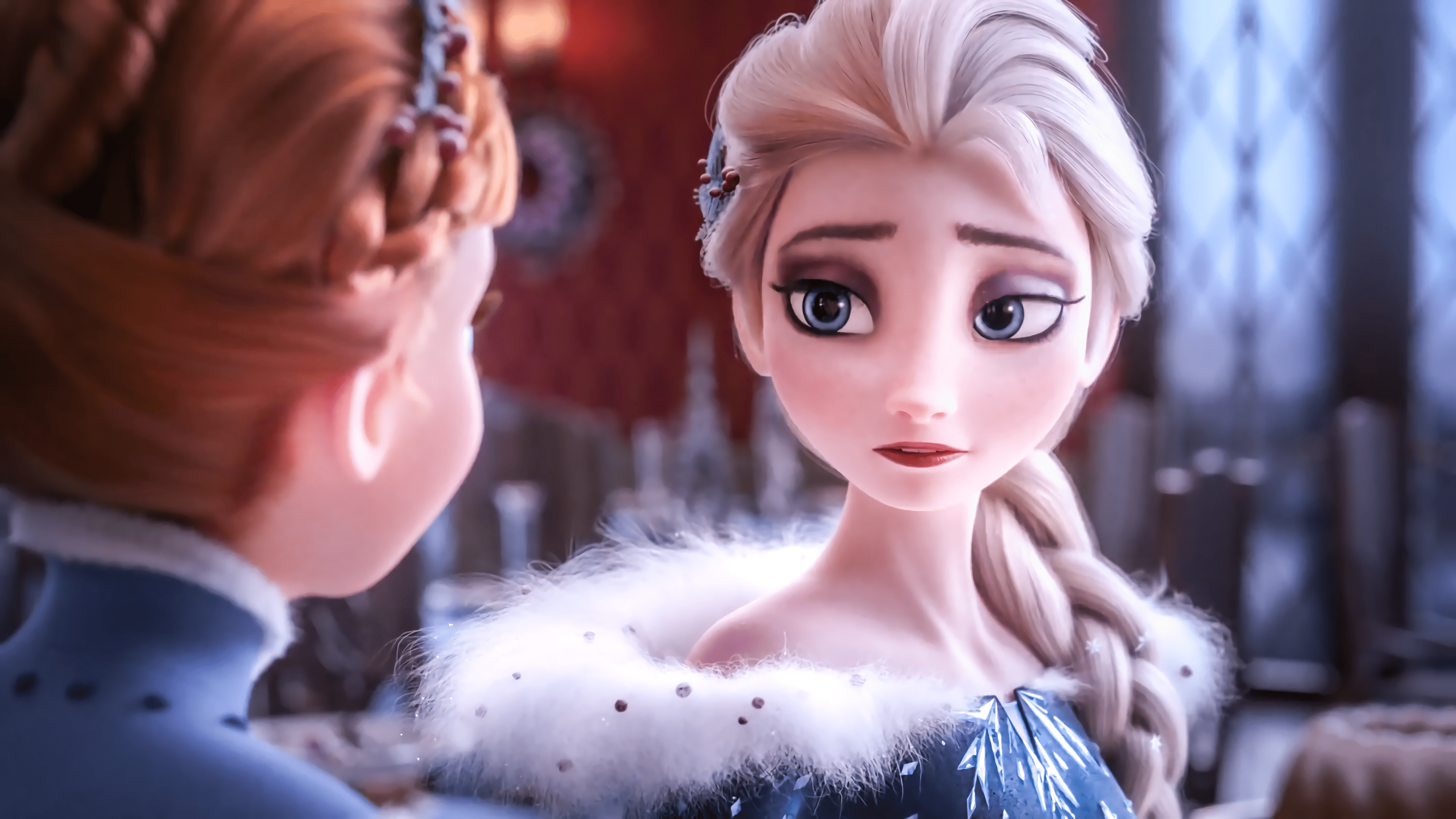 3840x2160 4K Elsanna Olaf's Frozen Adventure wallpaper (Adobe edit)