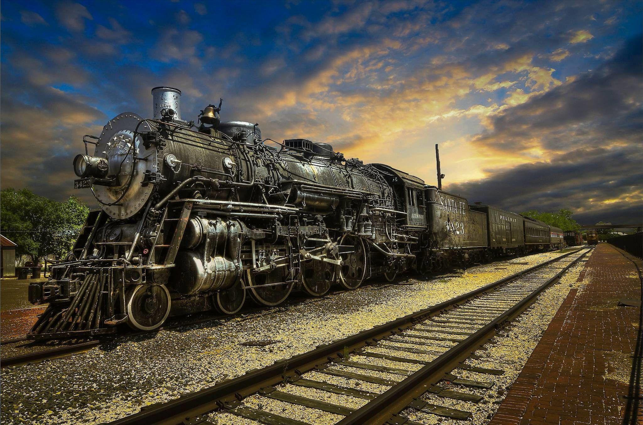 2048x1355 Download Wallpaper Steam, Train, Railway, Station Free Train