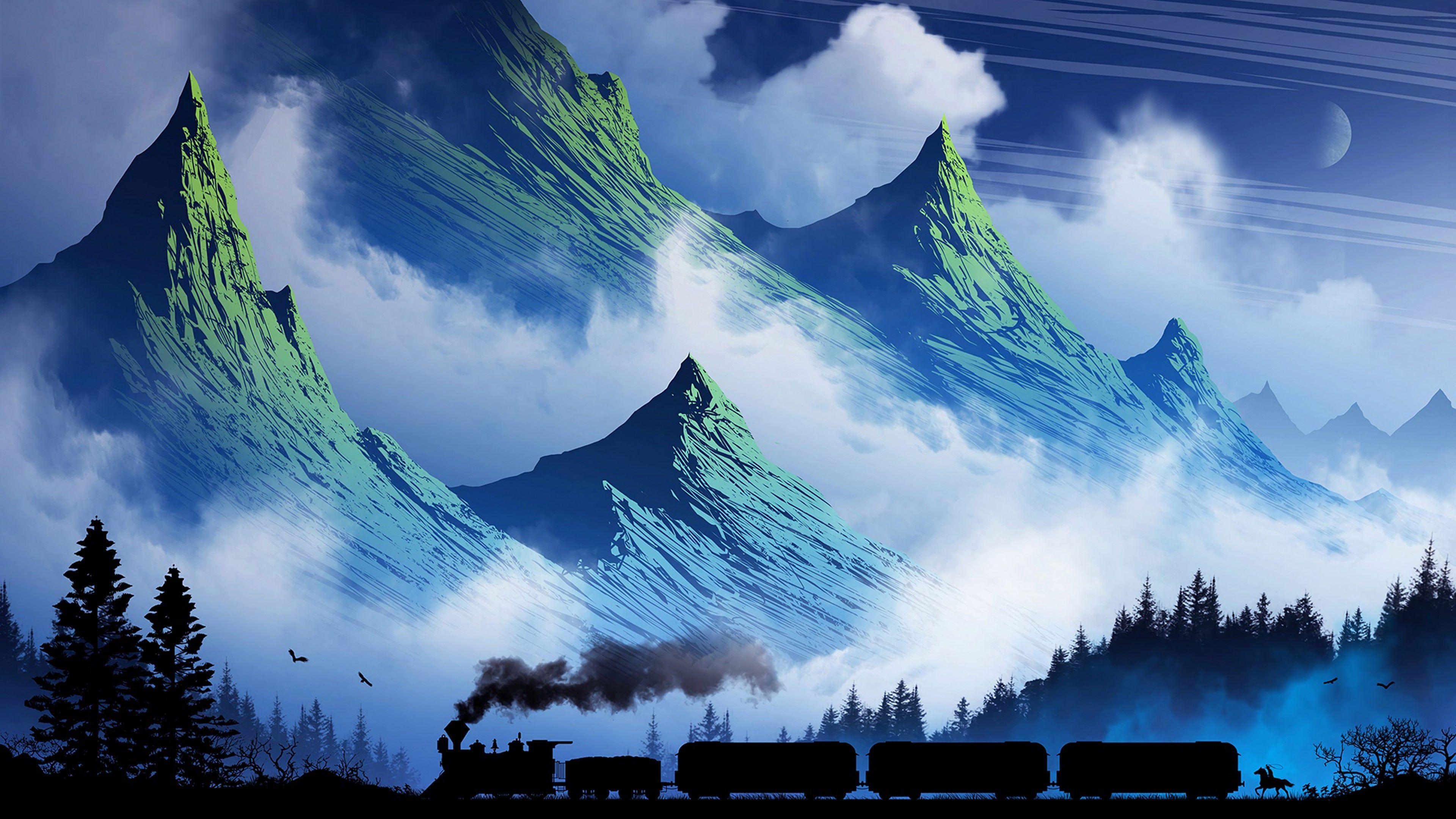 3840x2160 train. 4K wallpaper for your desktop or mobile screen free